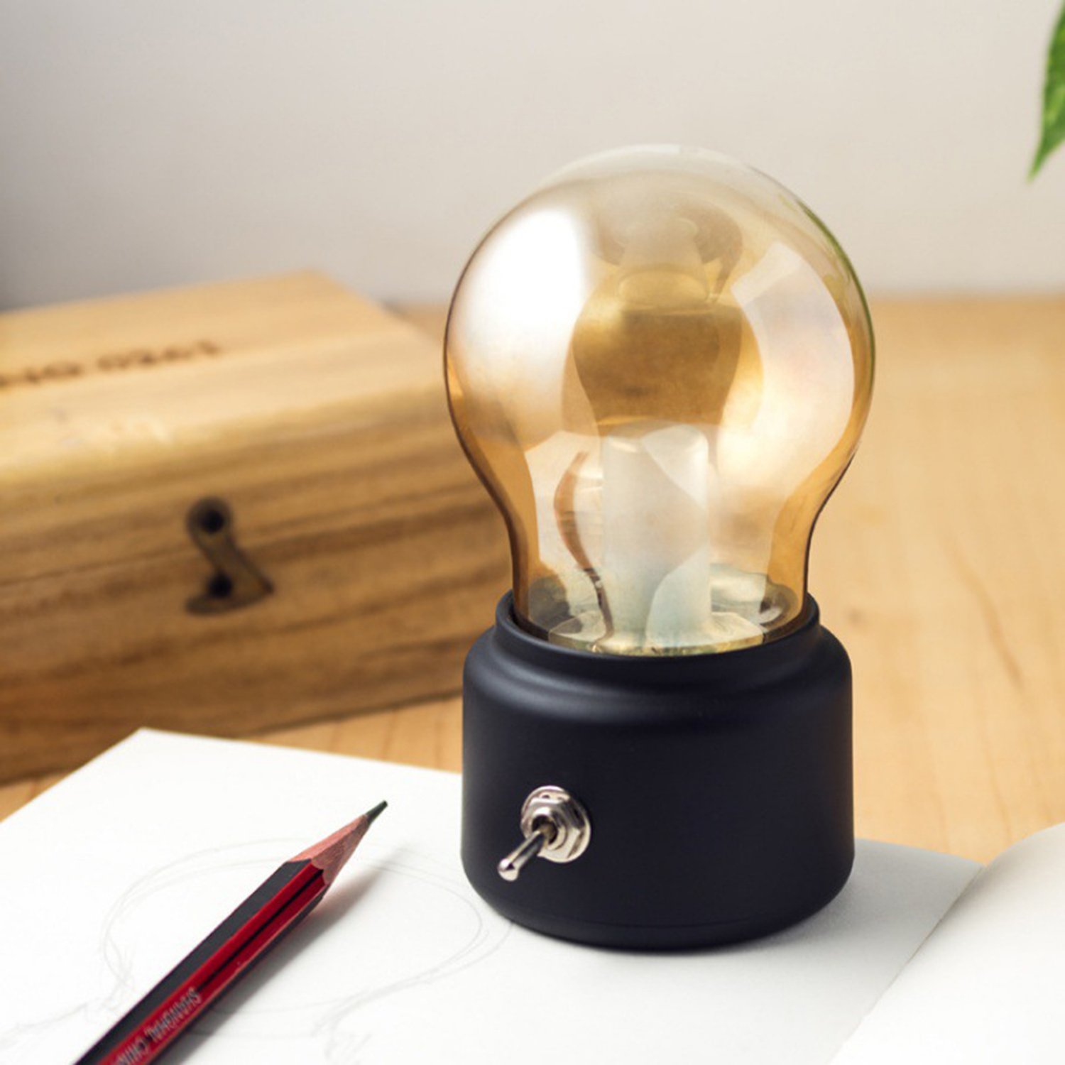 Portable Retro USB Rechargeable LED Bulb Night Light 3