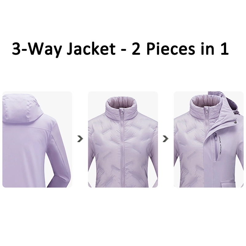Waterproof Detachable 2-layer Hiking Jacket & Outdoor Coat 7