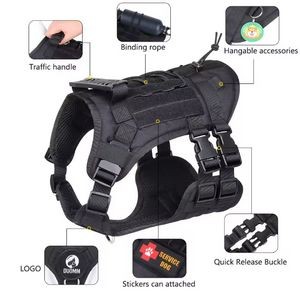 Harness with Handle Tactical Dog Harness Vest 2