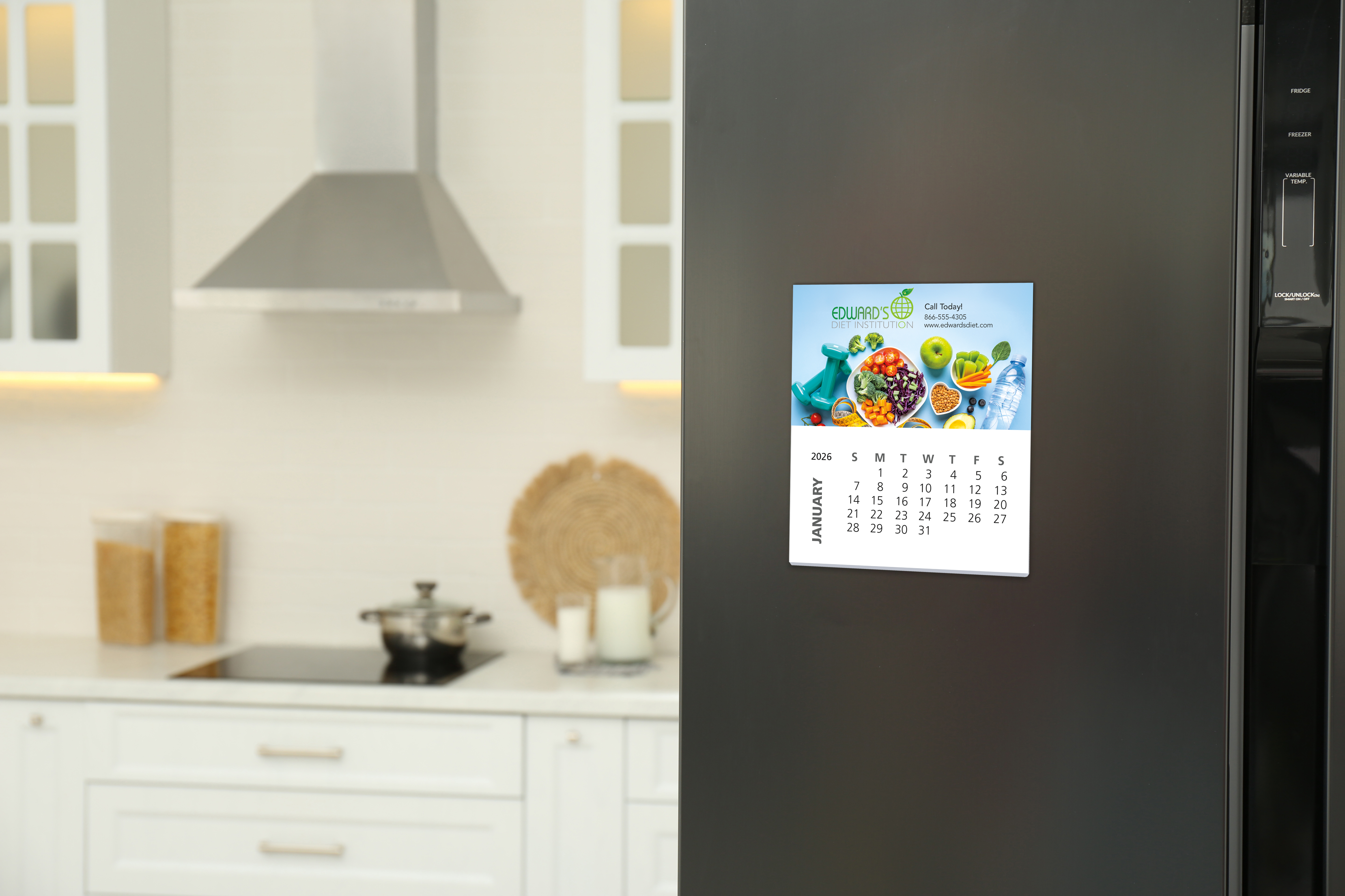 Good Value™ Business Card Magnet with 12-Sheet Calendar 1