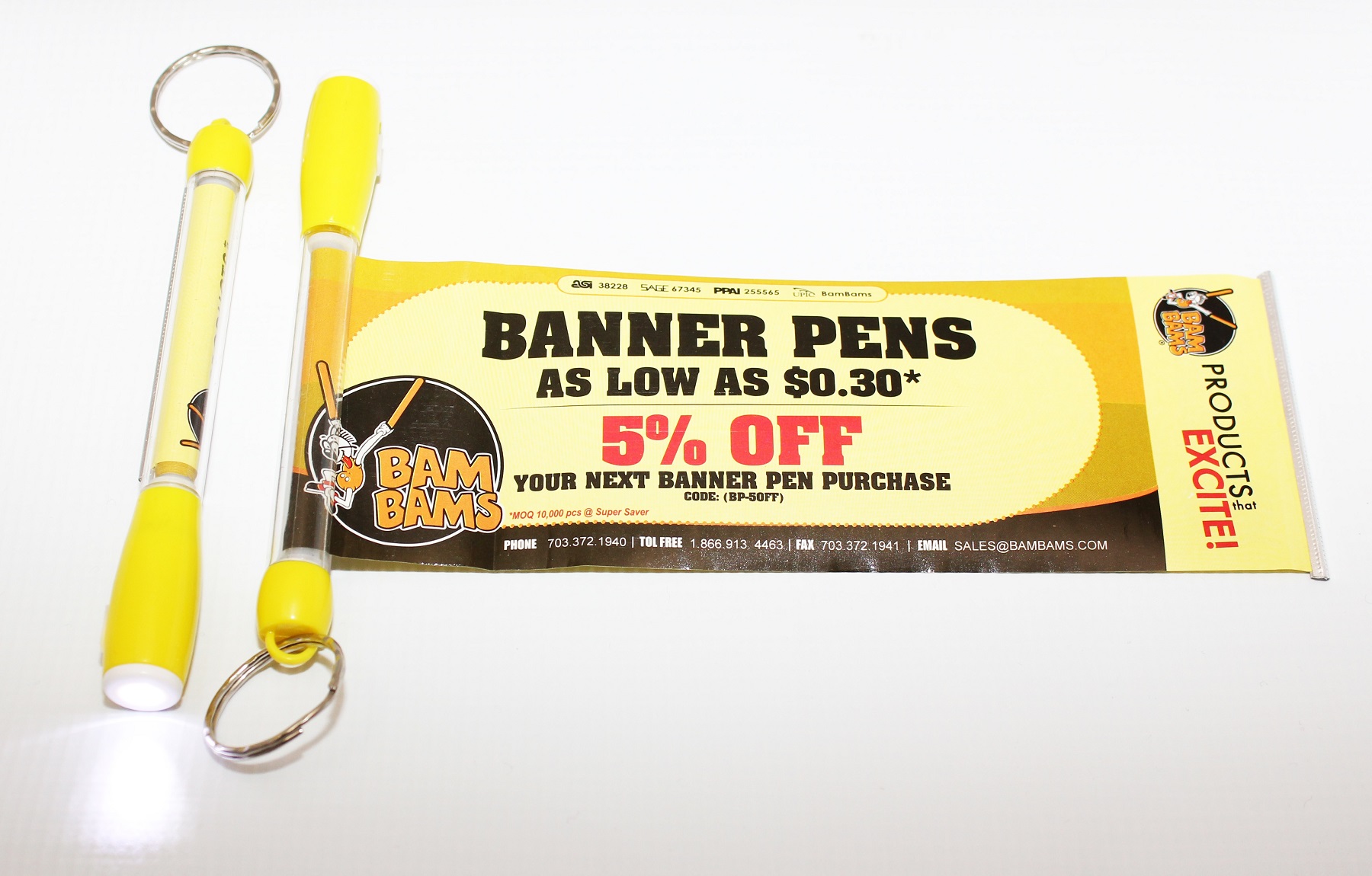 Banner Keychain Light Up Torch