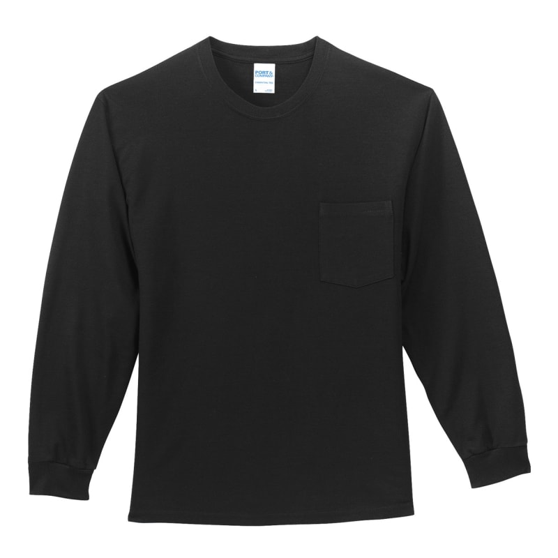 Port & Company Tall Long Sleeve Essential Pocket Tee. 19