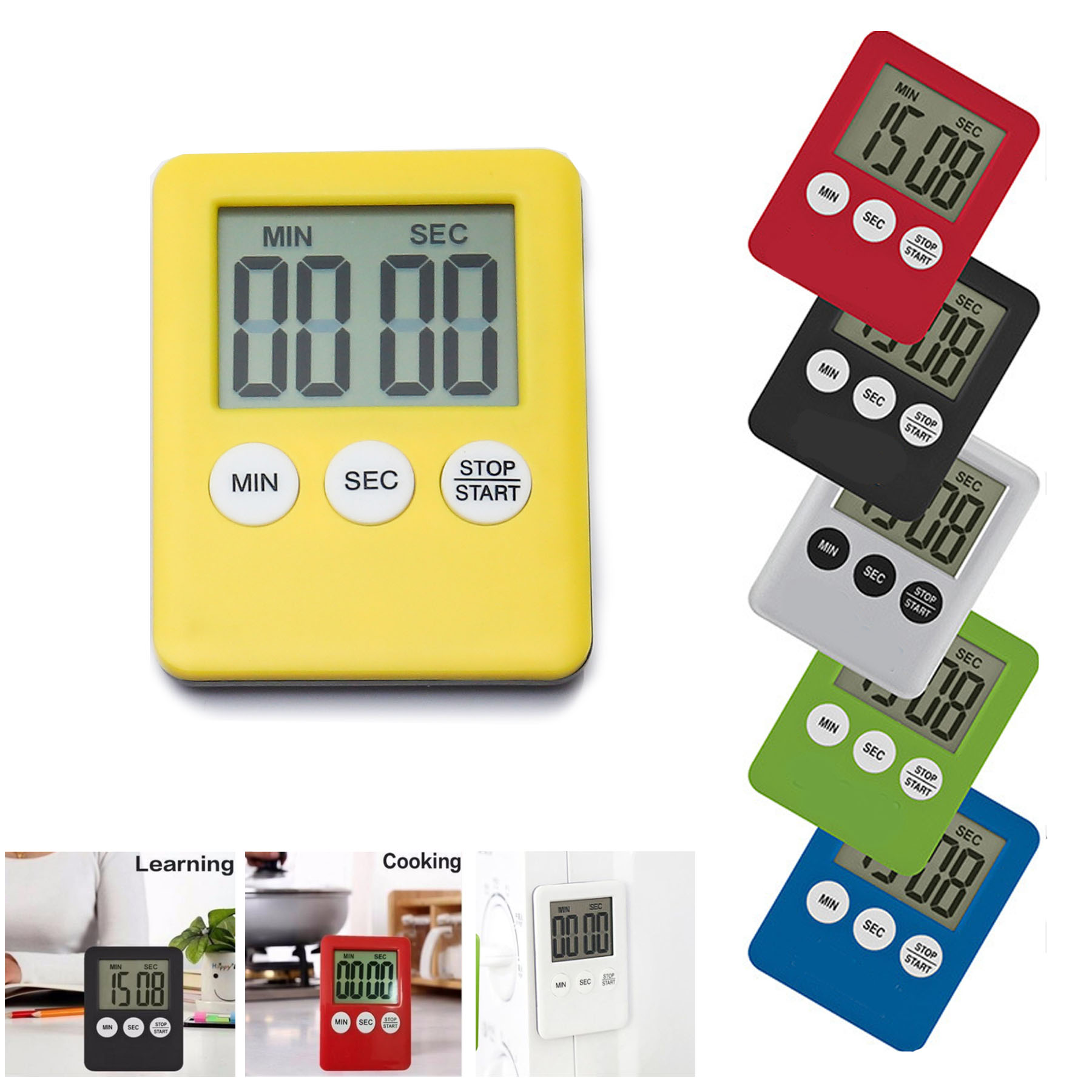 Digital Kitchen Cooking Timer with Magnet at back side 3