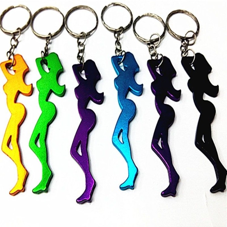 Beauty Shaped Bottle Opener Keychain 2