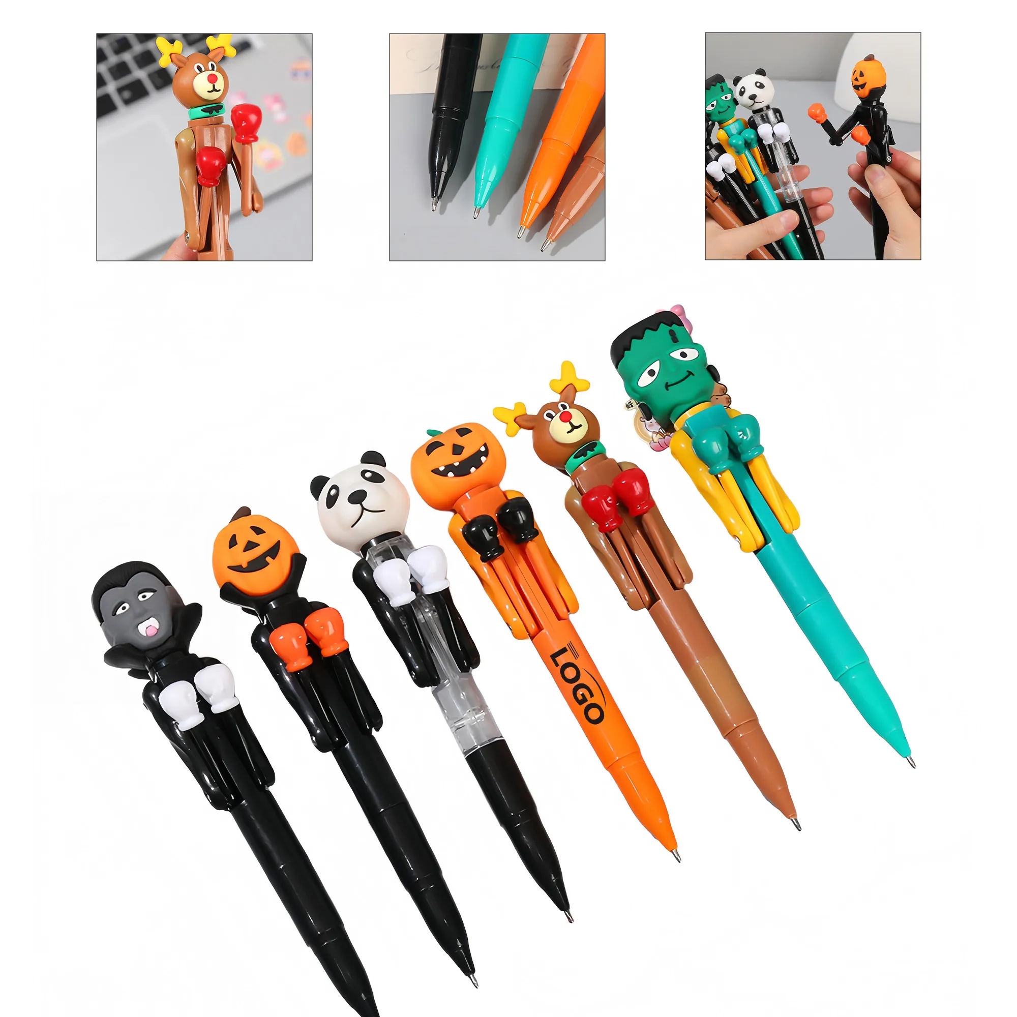 Novelty Boxing Pen Stress Relief Toy, Christmas Halloween
