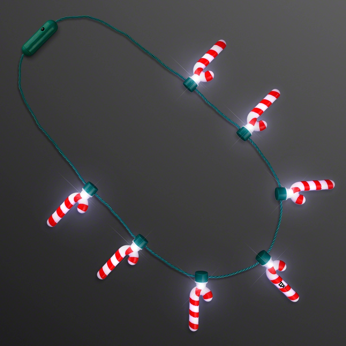 Candy Cane Lights Christmas Party Necklace 3