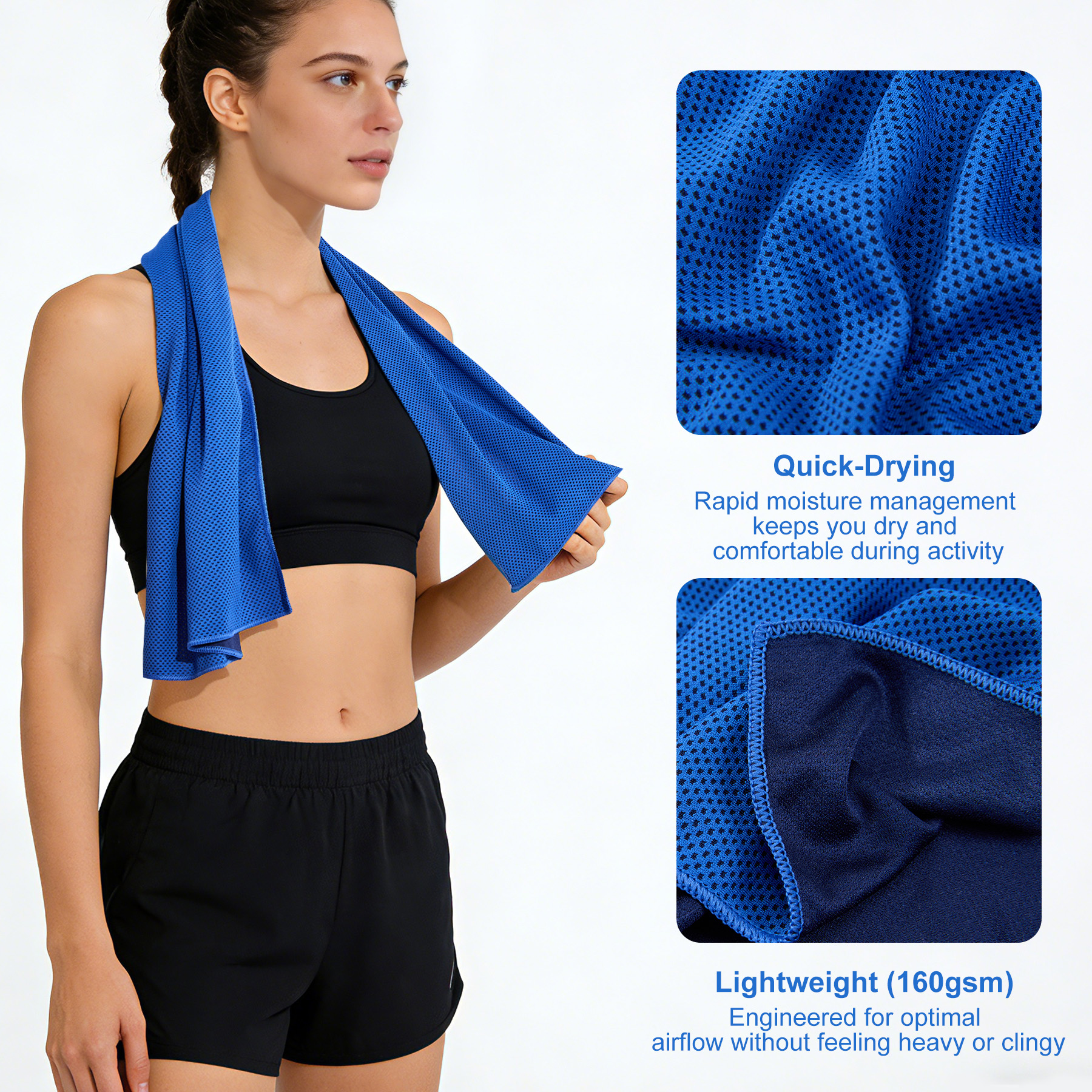 Breathable Cooling Towel With PVC Zip Pocket 18