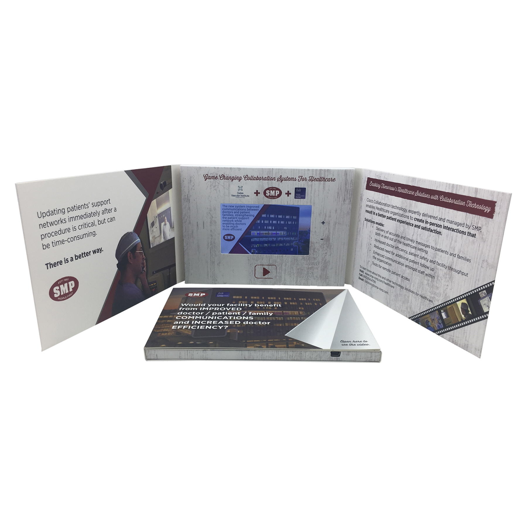 VidU 4.3" HD Video Mailer And Brochure With Full Color Printing - Custom A5 Video Card 6