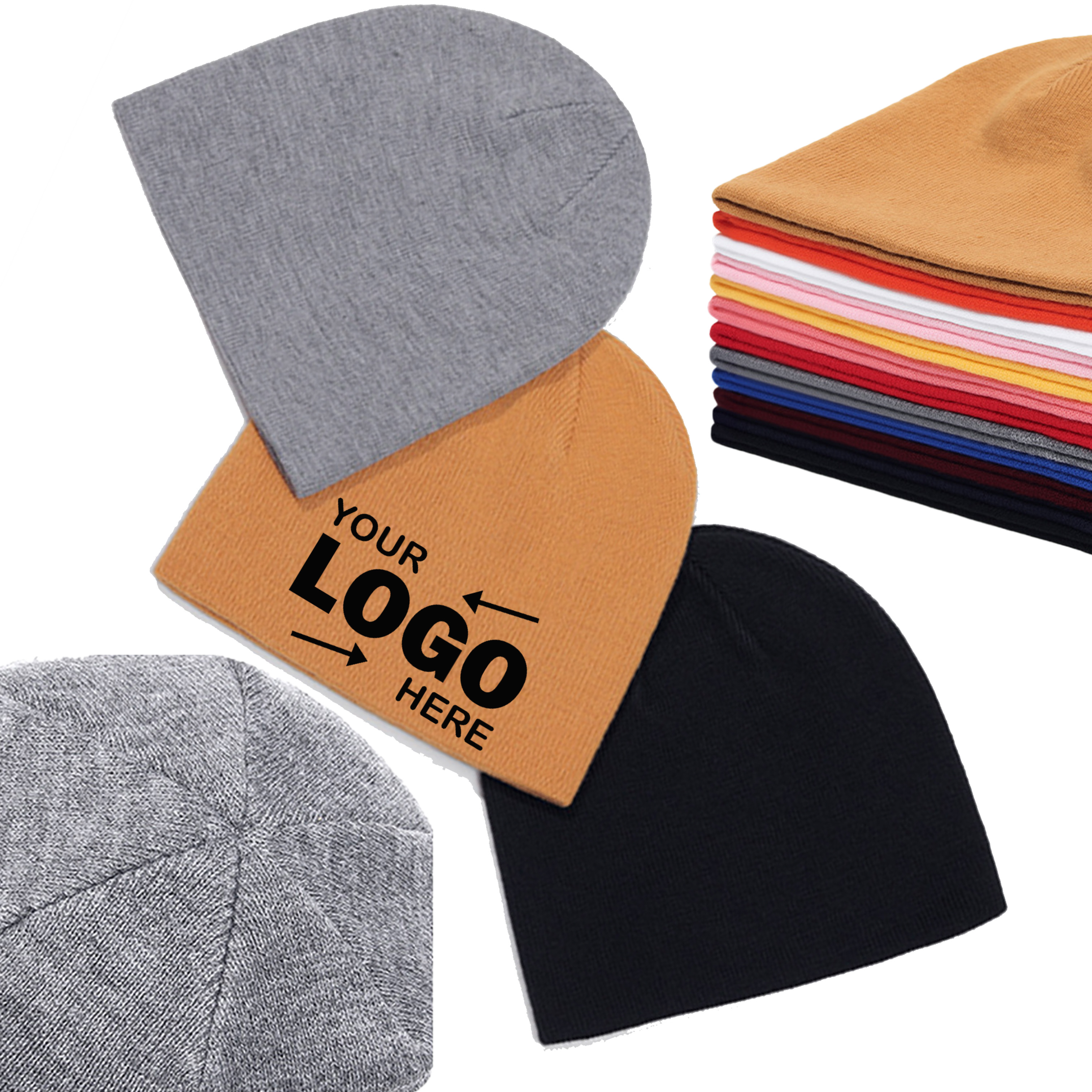 Multi Color Soft Warm Acrylic Knitted Beanie For Cold Weather 2