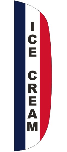 "ICE CREAM" 3' x 15' Message Flutter Flag 2