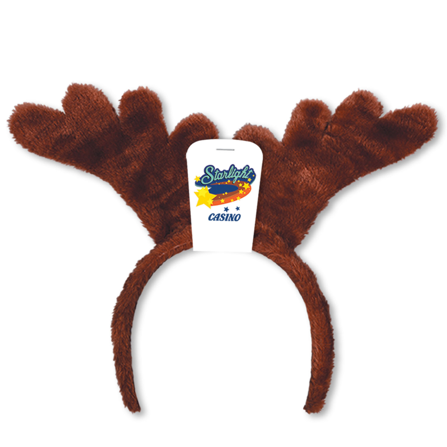 Soft-Touch Reindeer Antlers Headband w/ Custom Printed Paper Icon 2