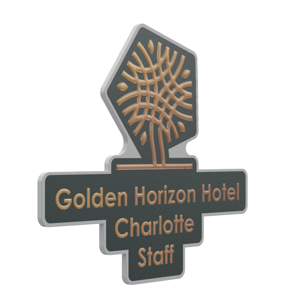 Texture Tone® Custom Shaped Name Badge (Standard) 11