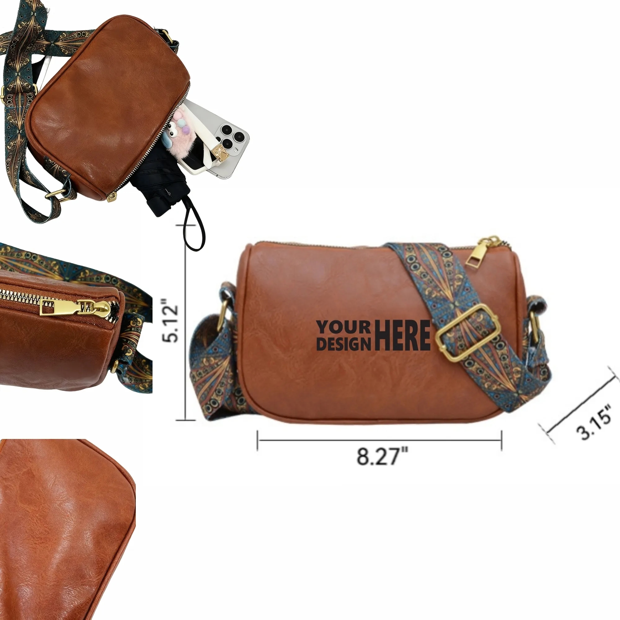 Women's Fashion Crossbody Bag, Niche Viral Small Square Bag 6