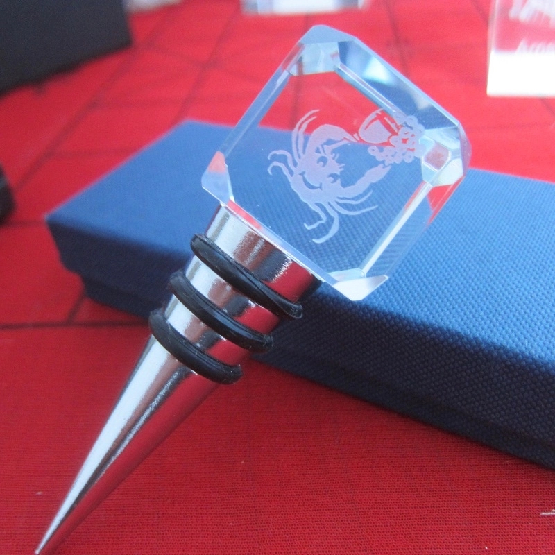 Crystal Square Wine Stopper 4
