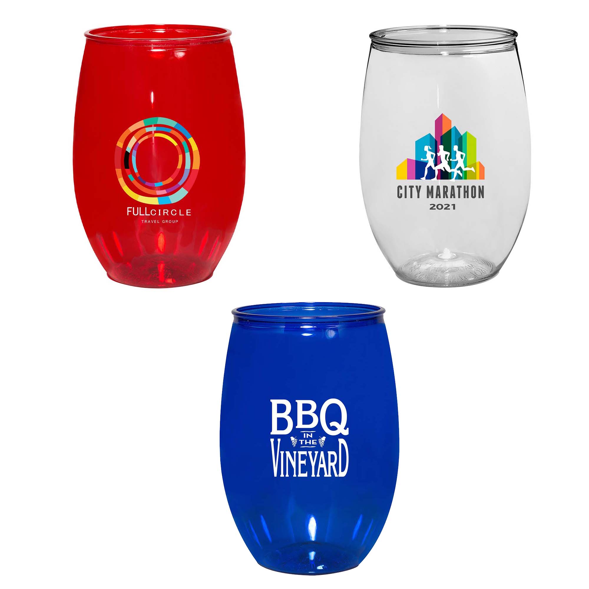 JORNIKOLOR PET 16 oz. Stemless Wine Glass