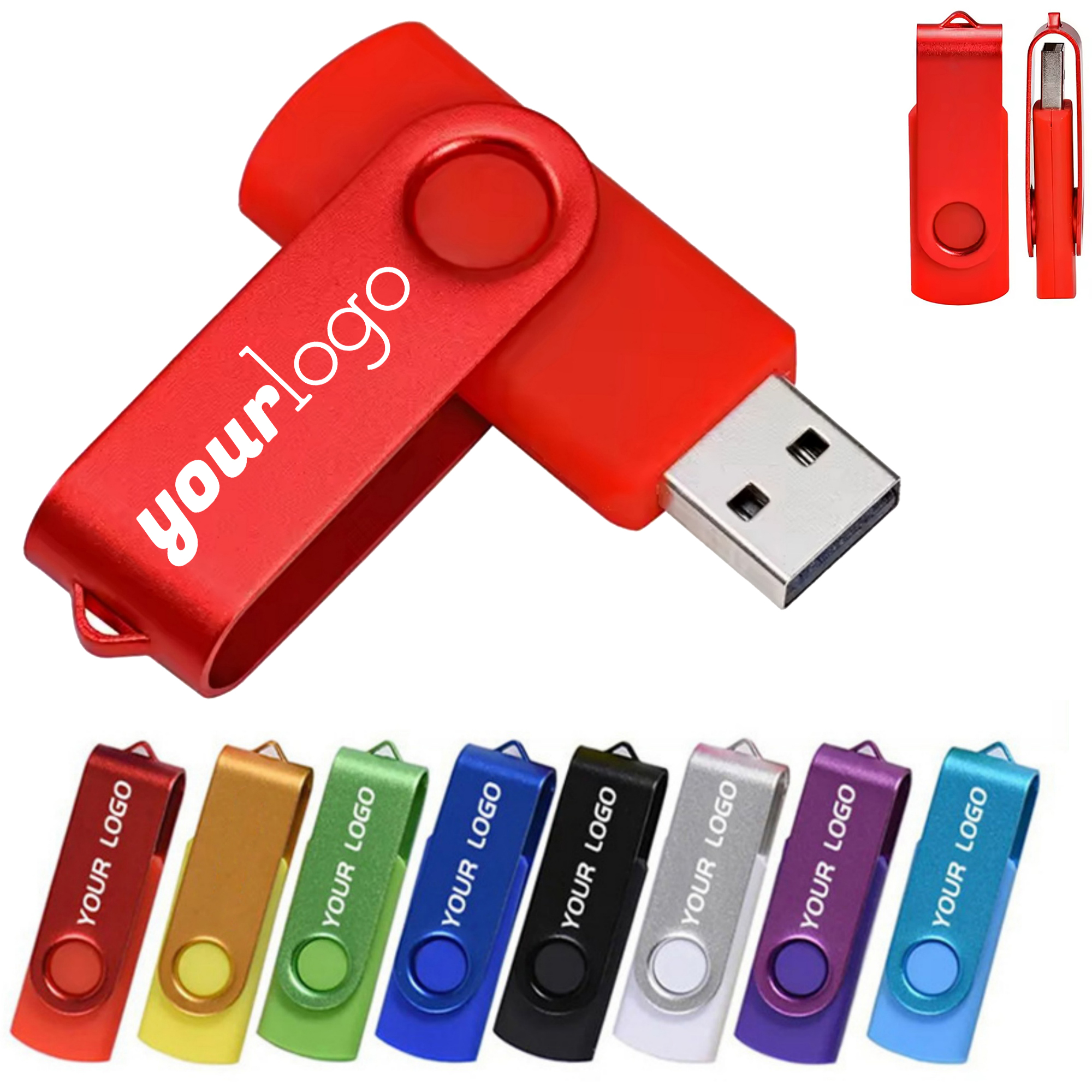 32GB Swivel - Style USB Flash Drive with USB - C 4