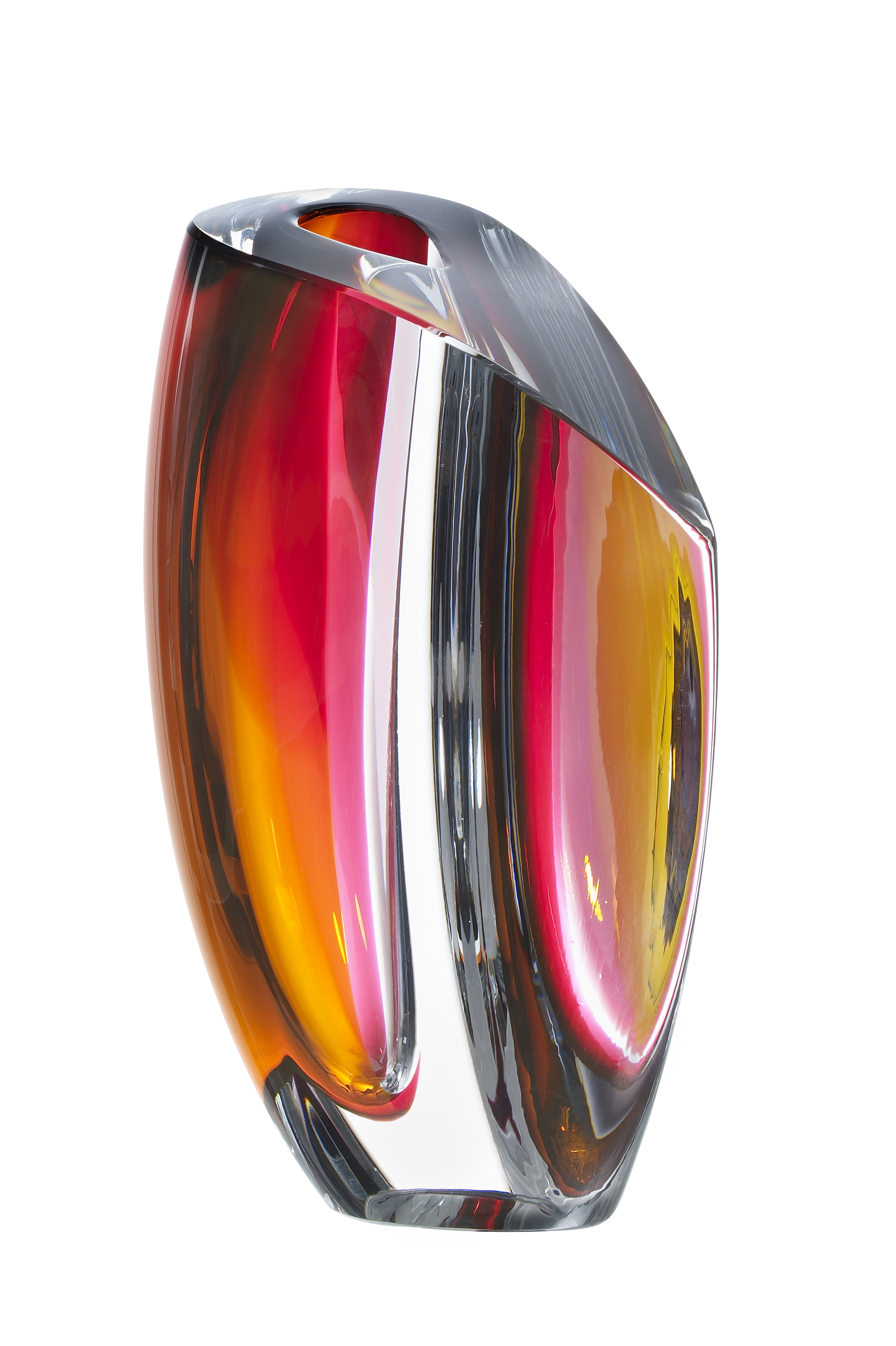 MIRAGE VASE GRAY/RED LARGE 2