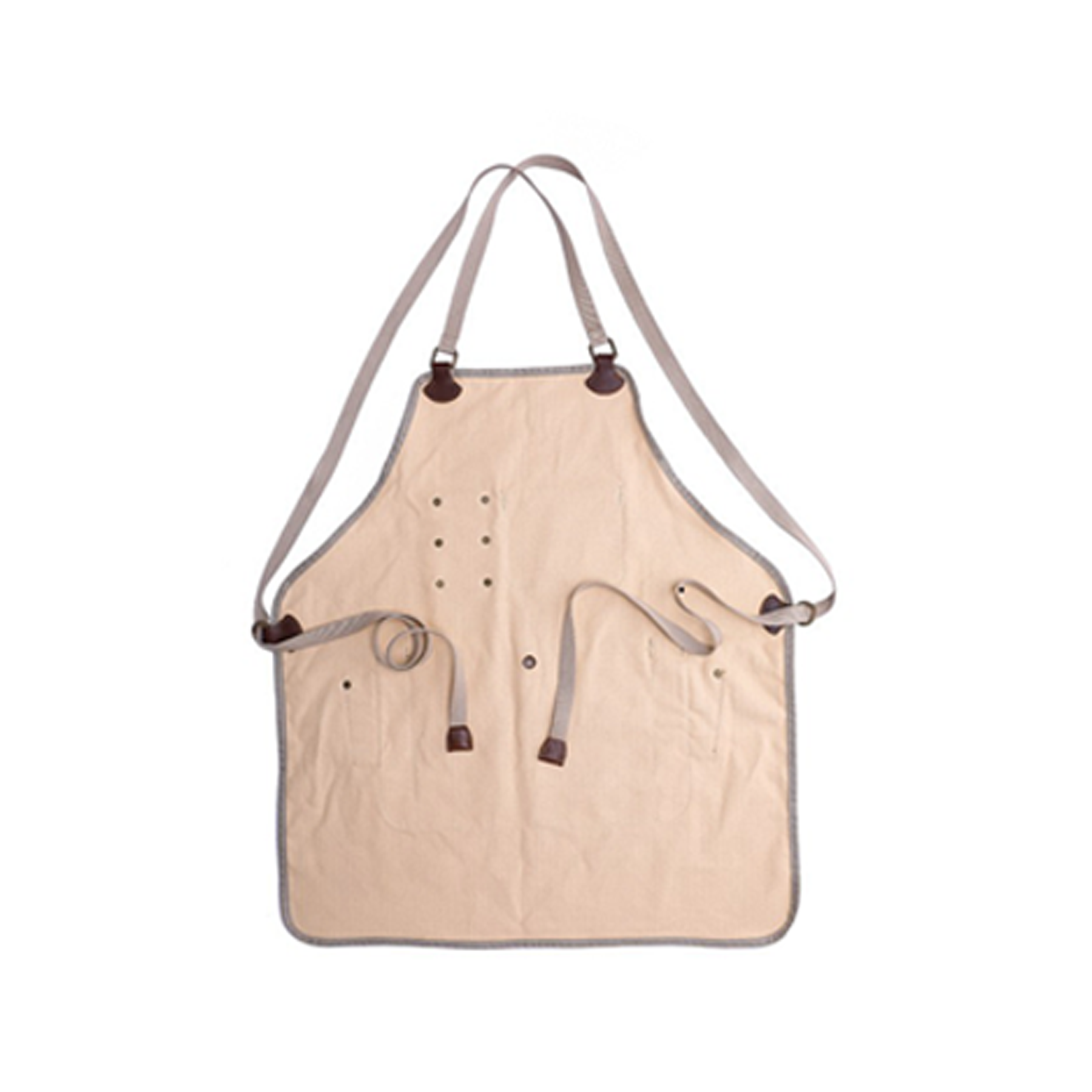 Cotton Canvas Cross Back Apron With Pockets 2