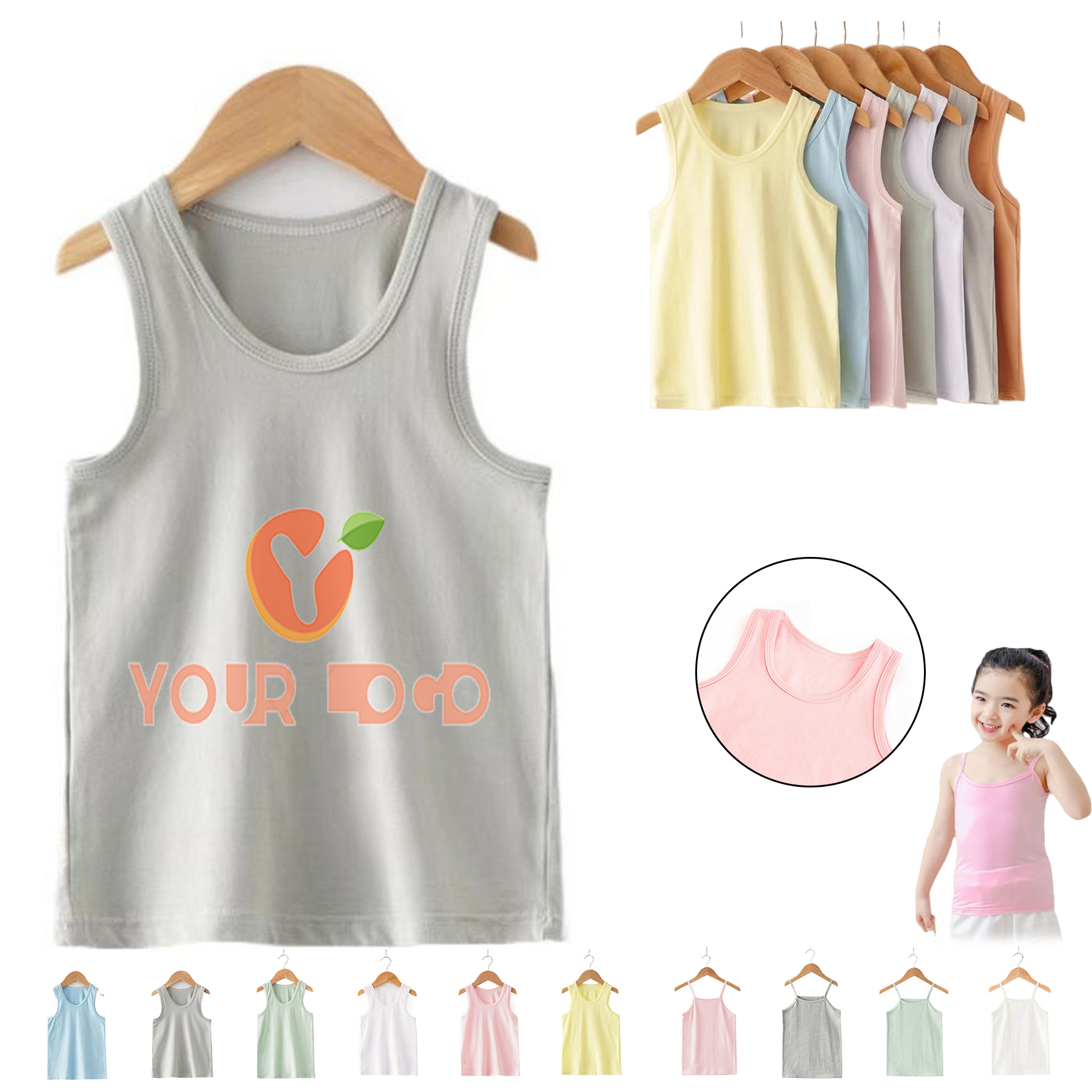 Childrens Pure Cotton Summer Vest 2