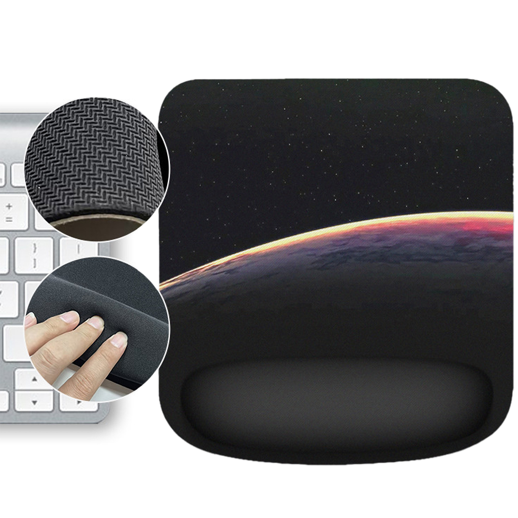 Mouse Pad With Wrist Support Comfortable Anti-slip Ergonomic 7