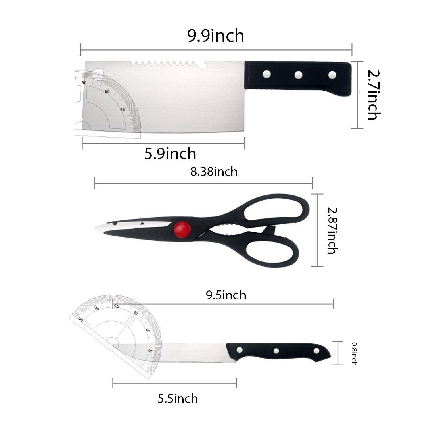 Kitchen knife 8-pieces set 3