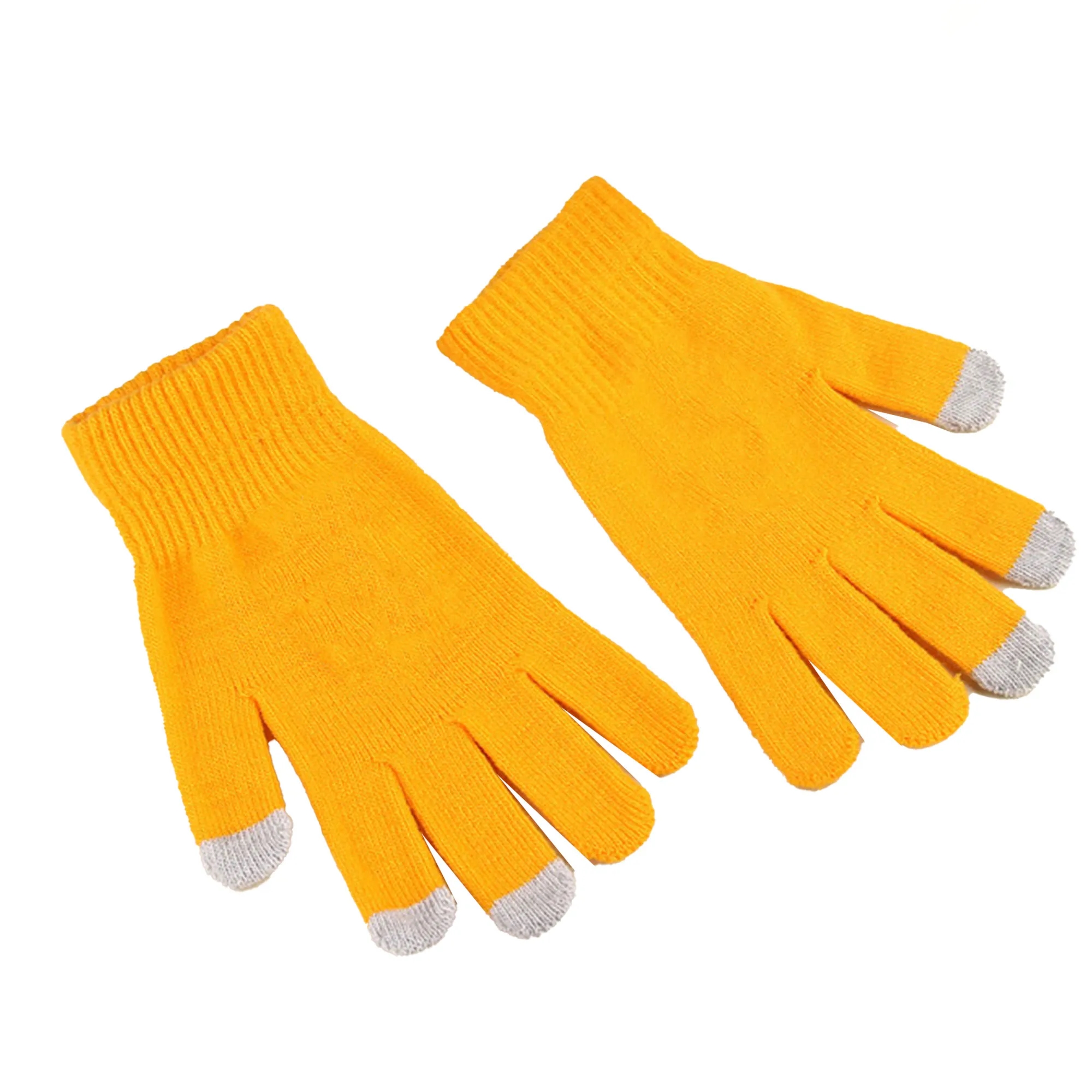 MOQ 10 Winter Knitted Warm Gloves Touch Screen 5