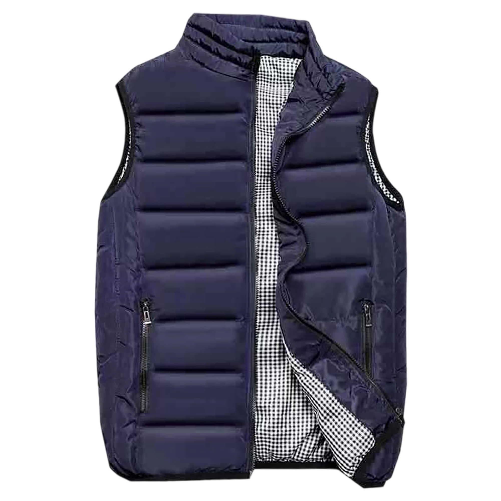 Polyester Quilted Packable Puffer Vest With Front Zipper Closure 11