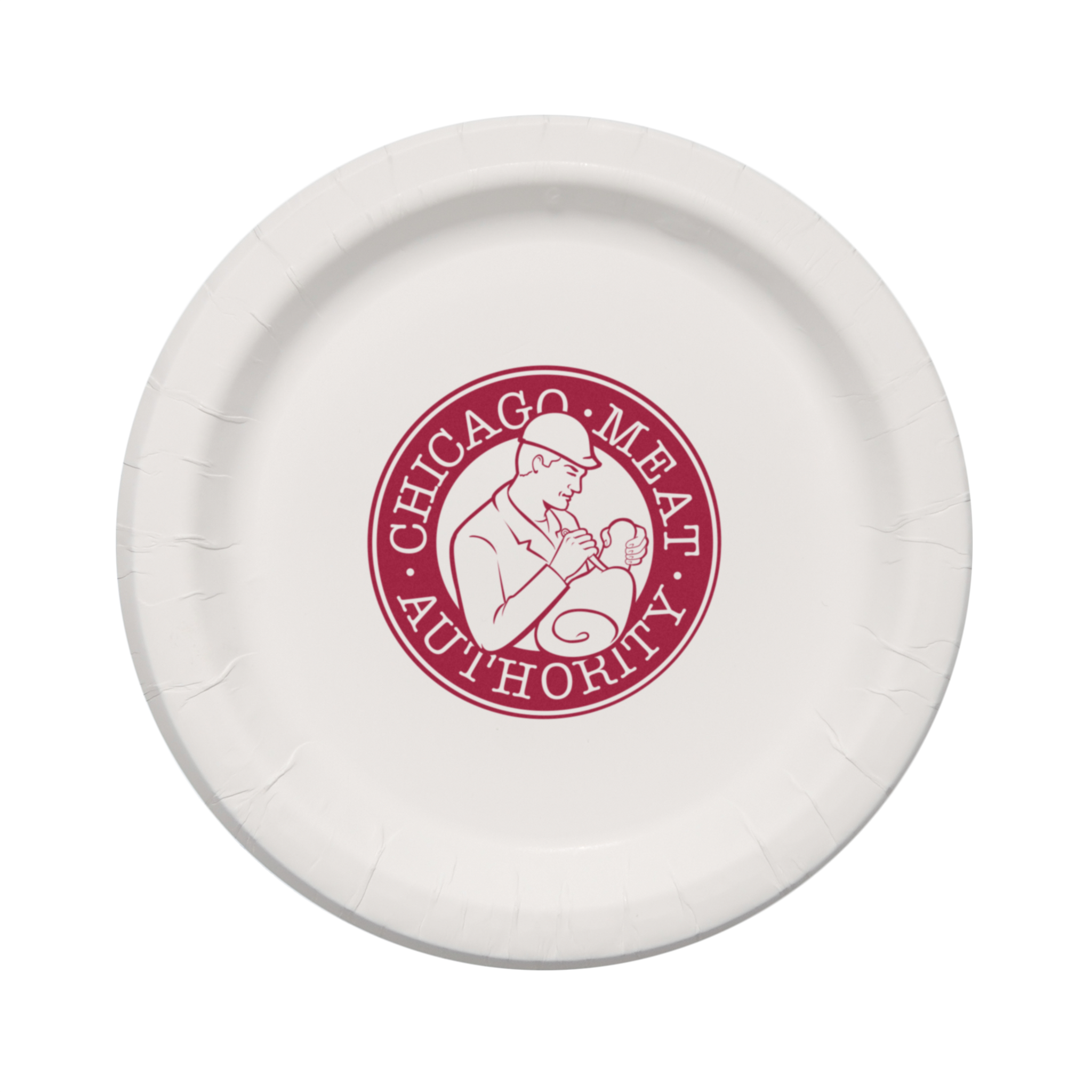 7.000" Plain Medium Weight Coated Paper Plate Round White Tradition Print 1