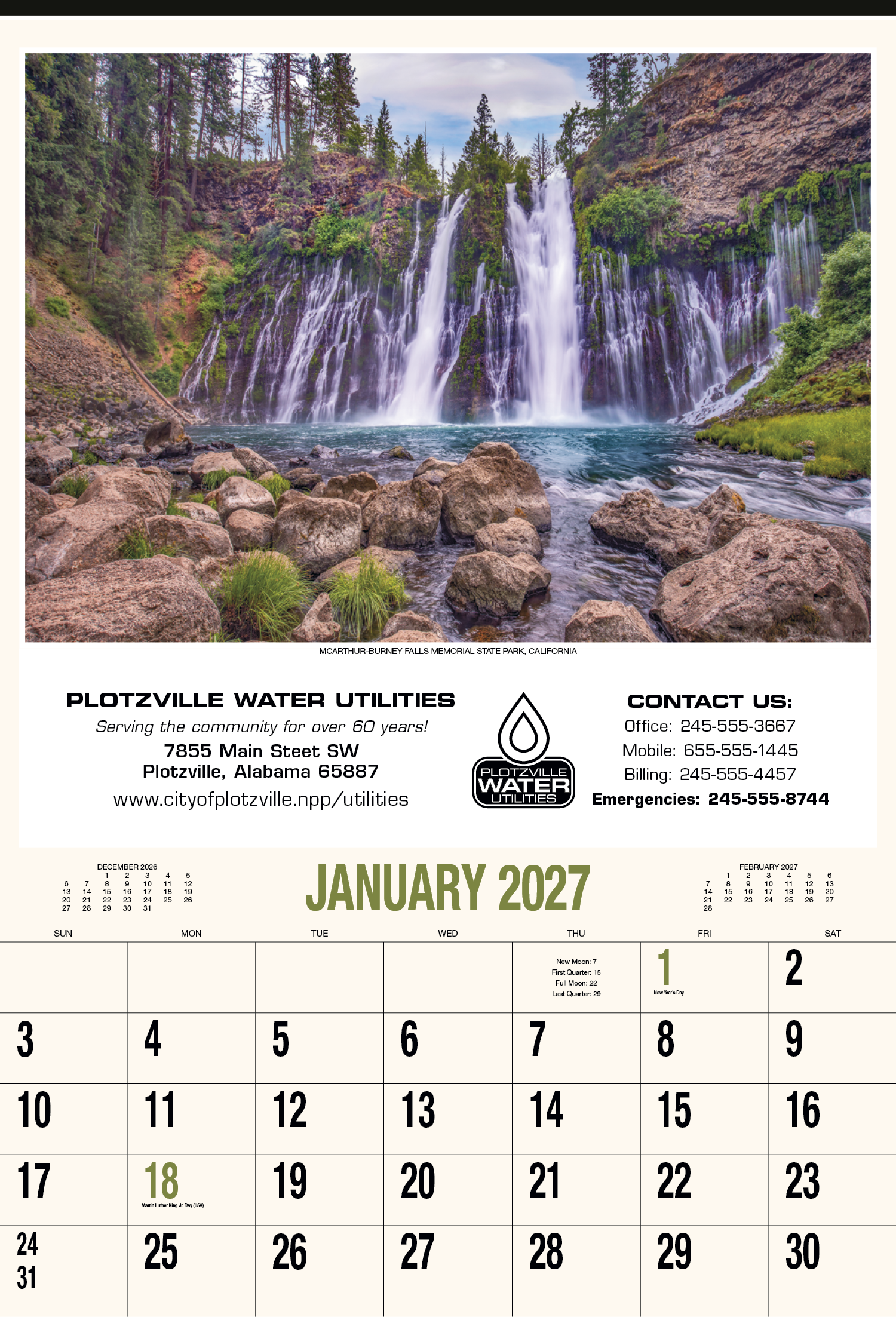 HotLine® Products Scenic America® Executive-White Ad Calendar 11