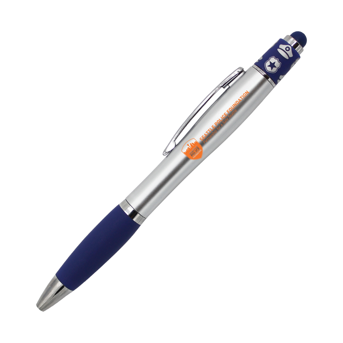Police Spin Top Pen with Stylus 2