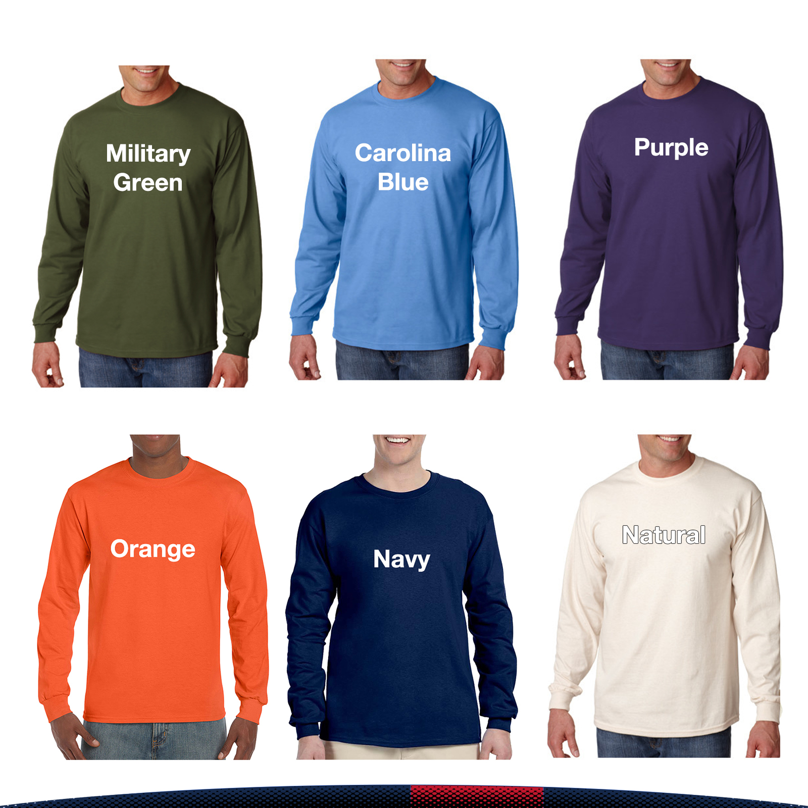 Gildan® 100% Cotton Long Sleeve T-shirts 1