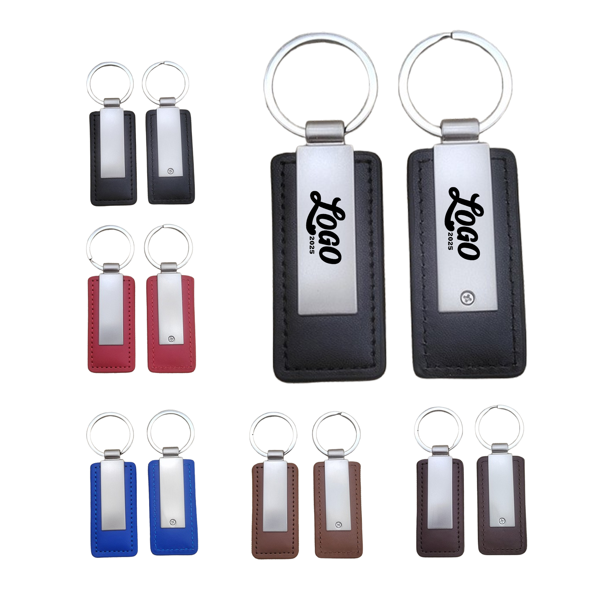 Metal Leather Keychain 3