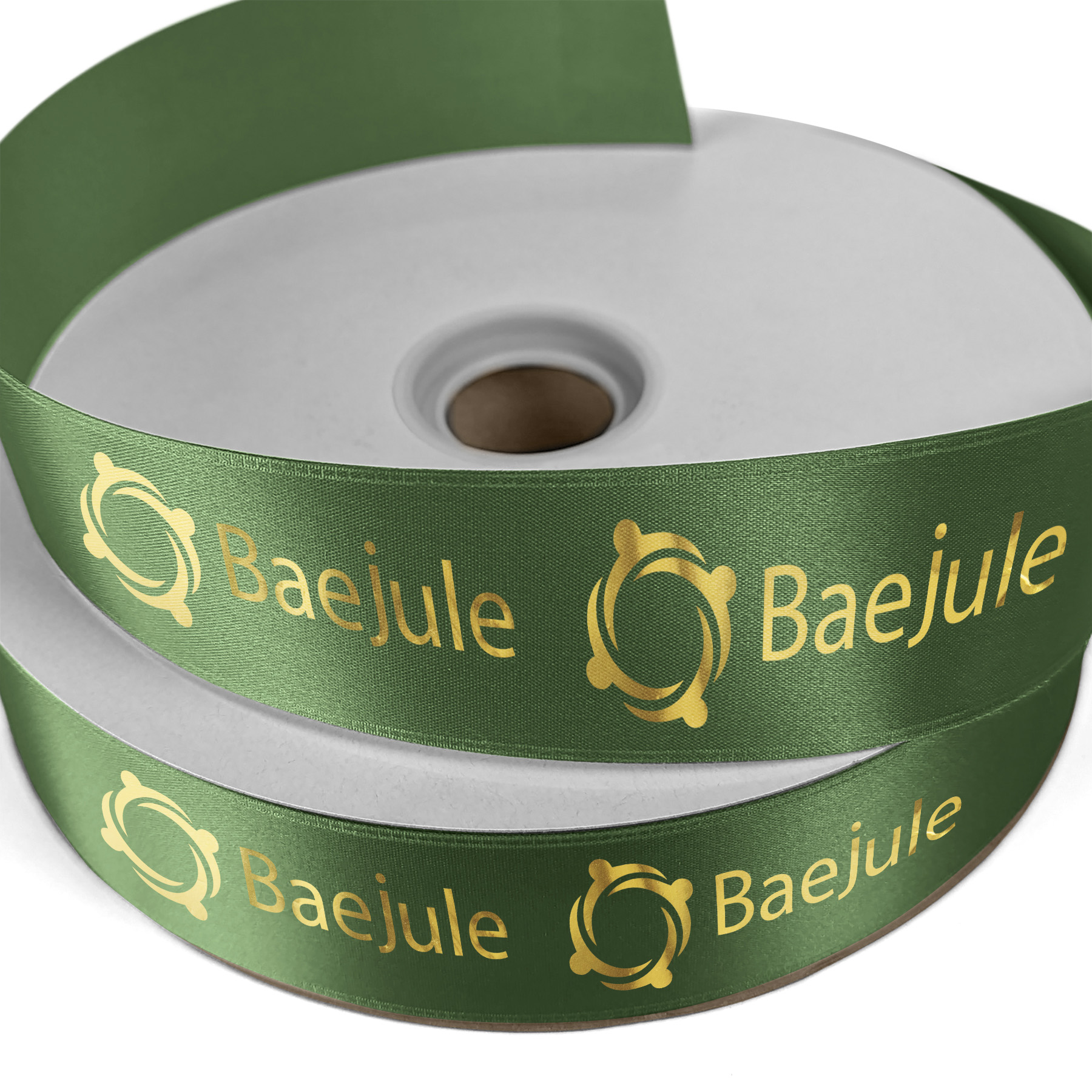 1 1/2" Badge Satin Ribbon - 100yd Roll - Foil Print 2