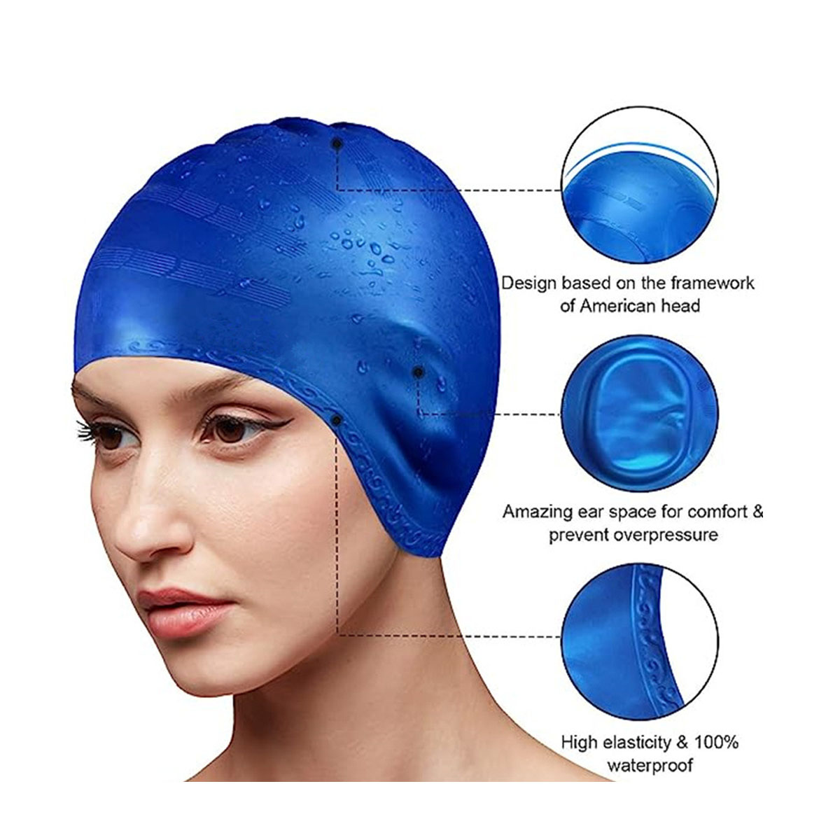 Silicone Ear Protection Swim Caps 2