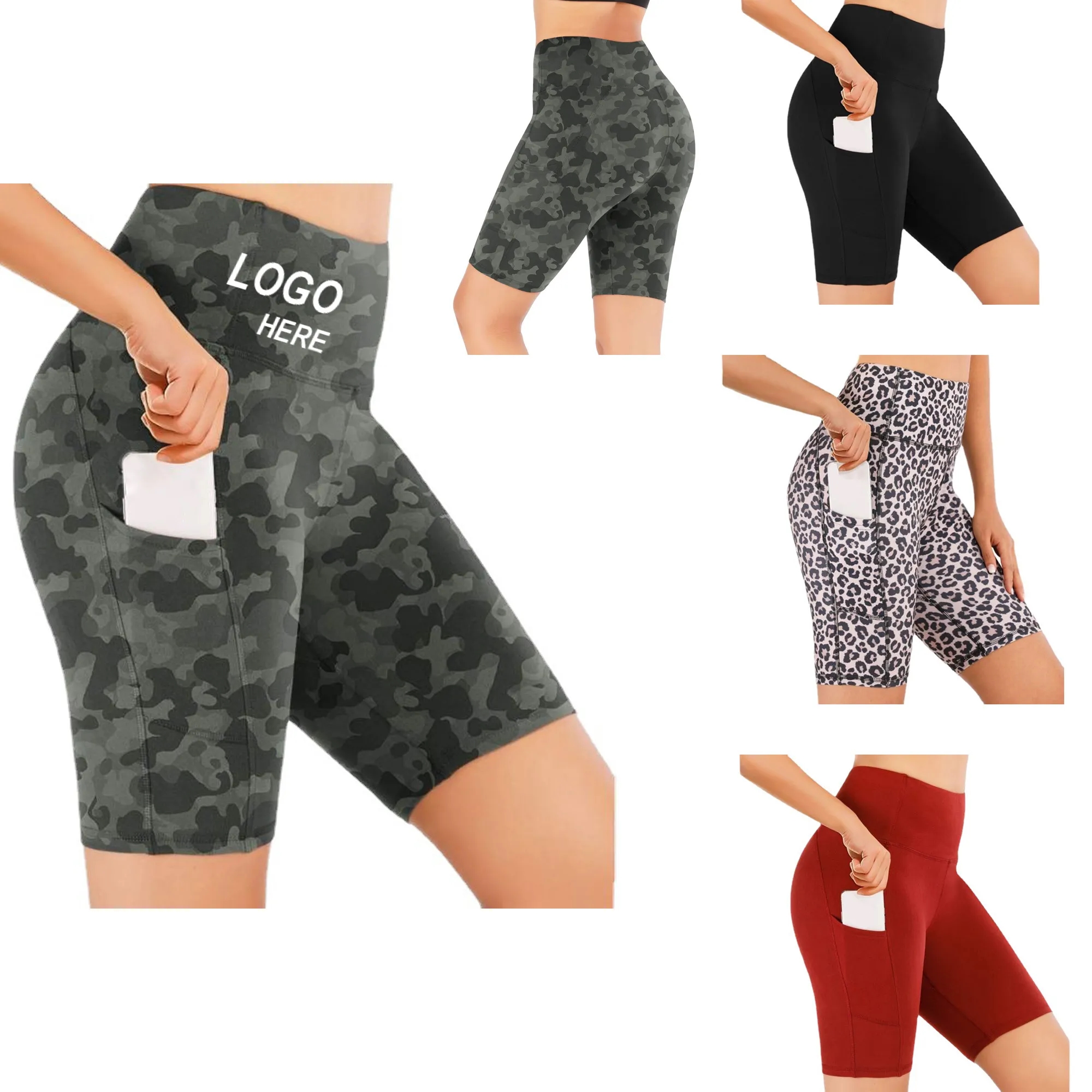 Leopard Side Pockets Yoga Running Pants Leggings 2