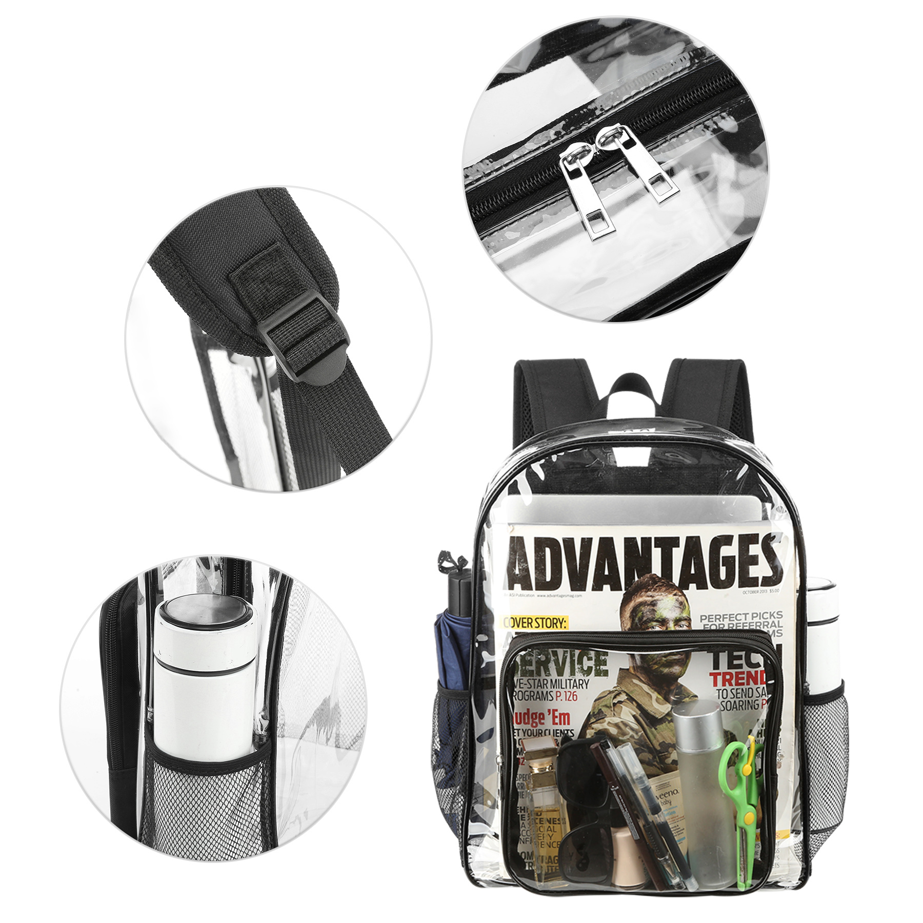 Heavy Duty Clear Security School Backpack 3