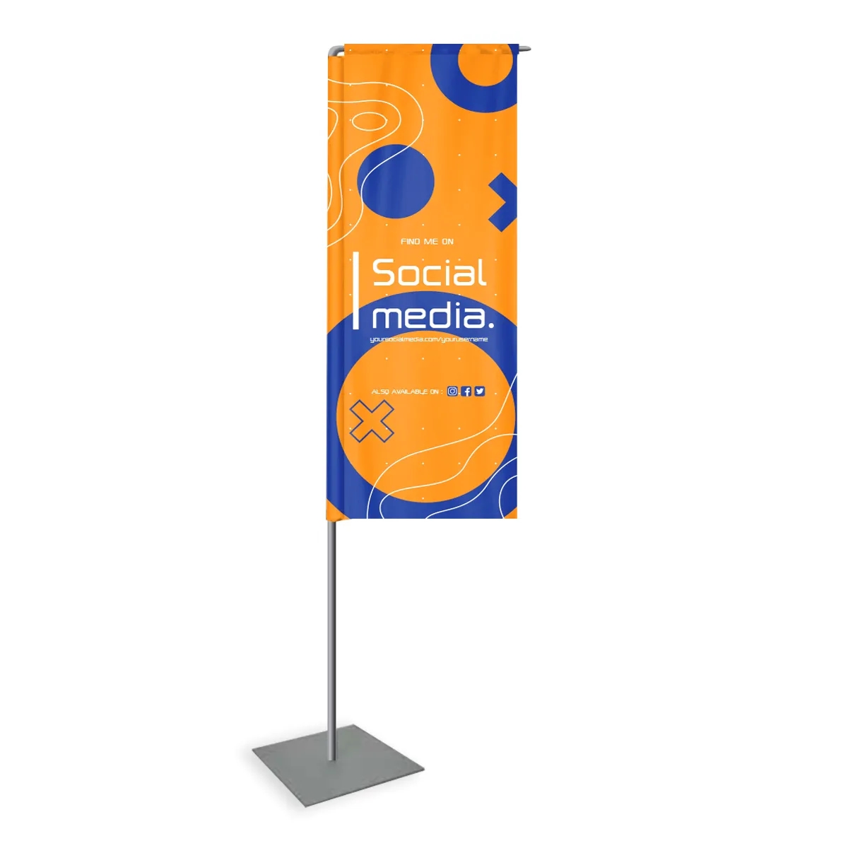Custom Digital Printed Deluxe Tower Flags 6' x 28" 1
