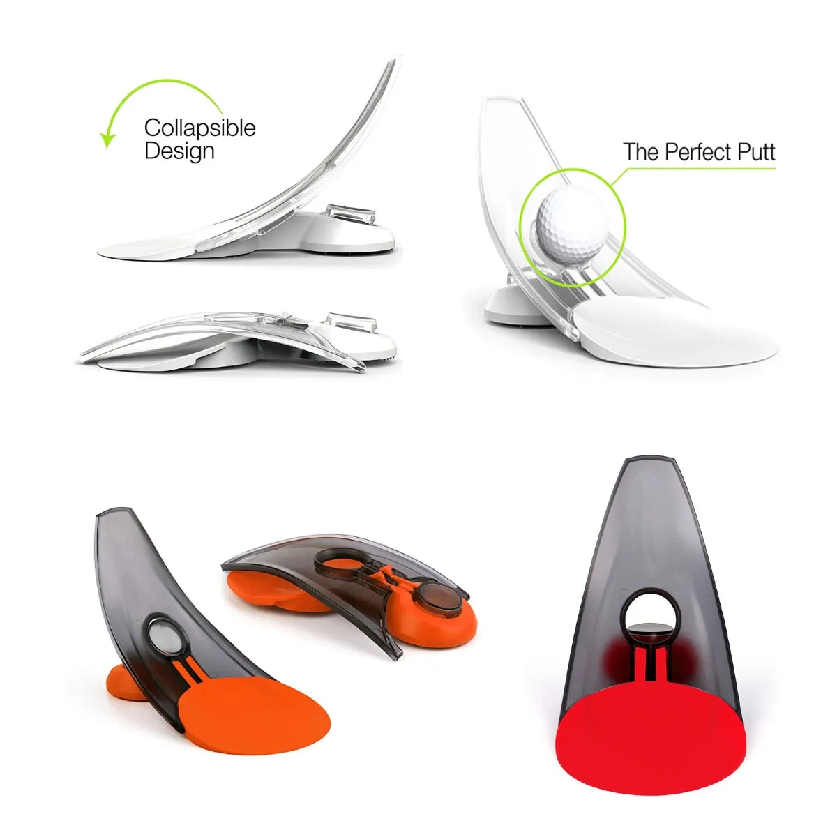 Portable Folding Auto-Return Golf Pressure Putt Trainer 3
