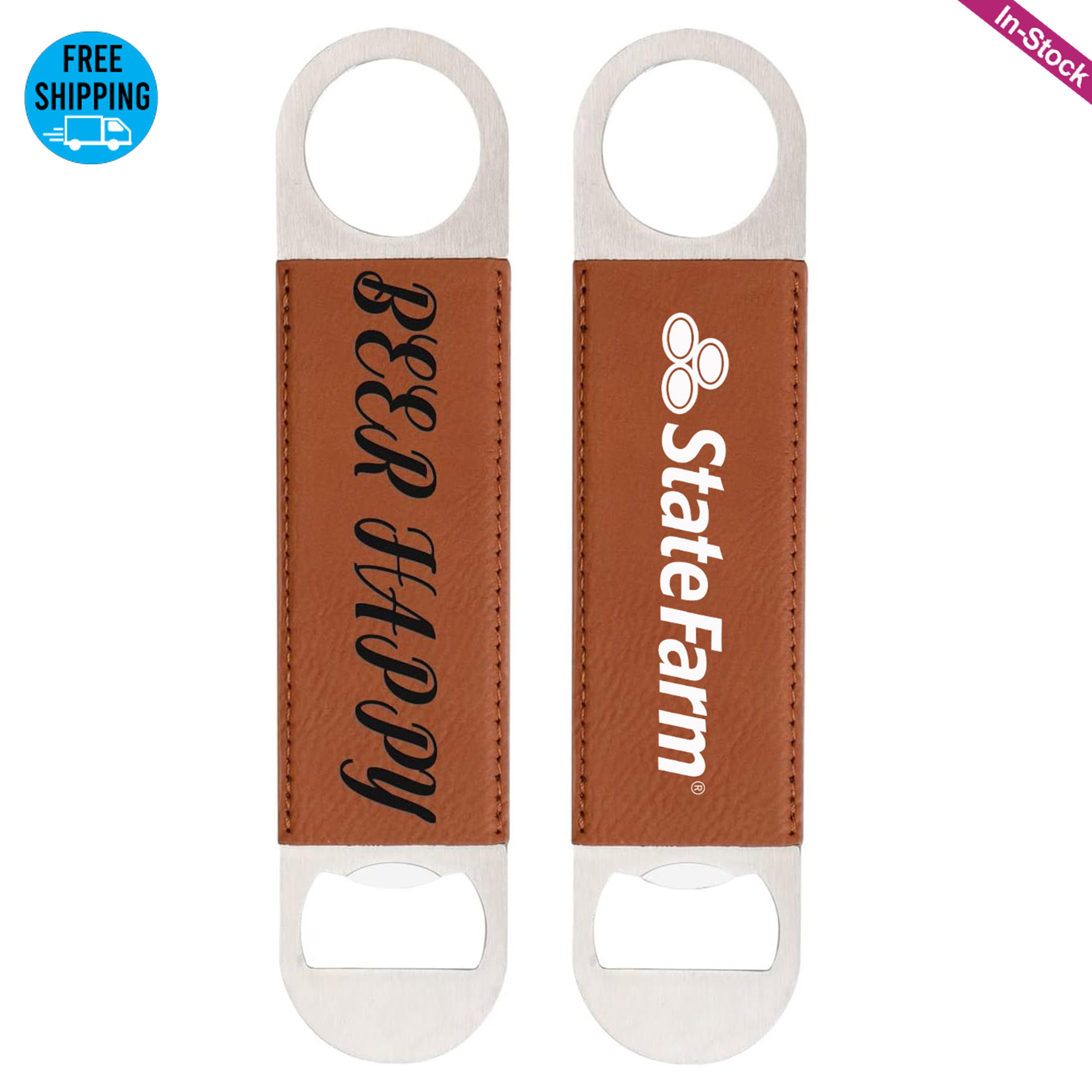 Stainless Steel PU Leather Bottle Opener 3