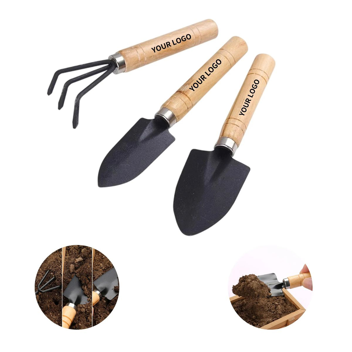 Wood Handle Gardening Tools 2