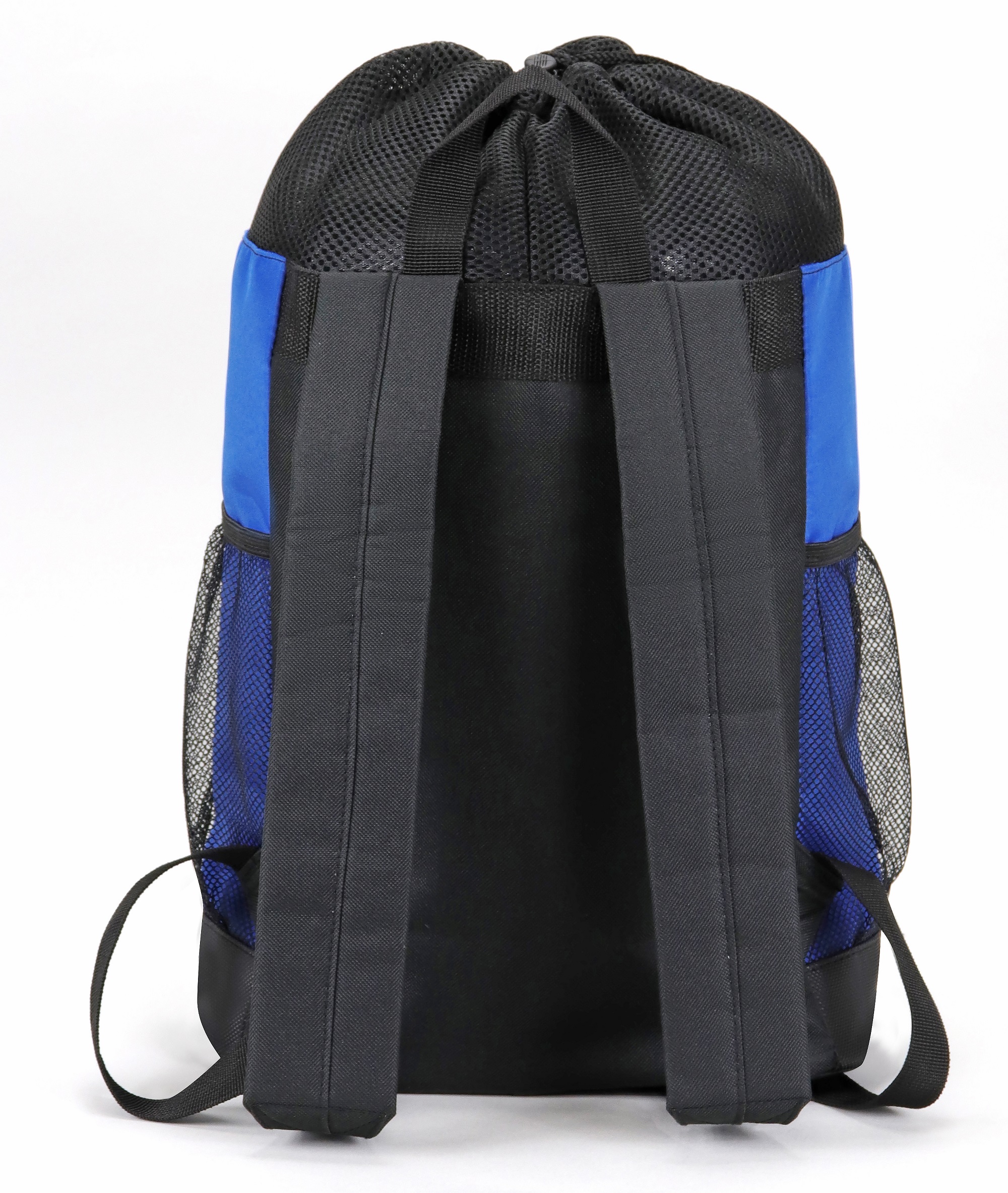 Tri-Mesh Microfiber Drawstring Backpack W/Leatherette Bottom 4