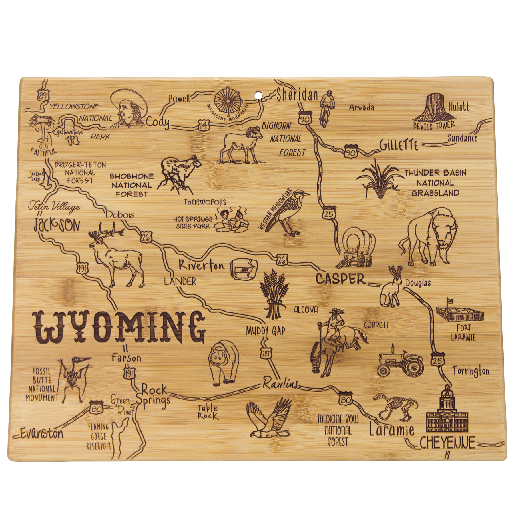 Destination Wyoming Cutting & Serving Board 11
