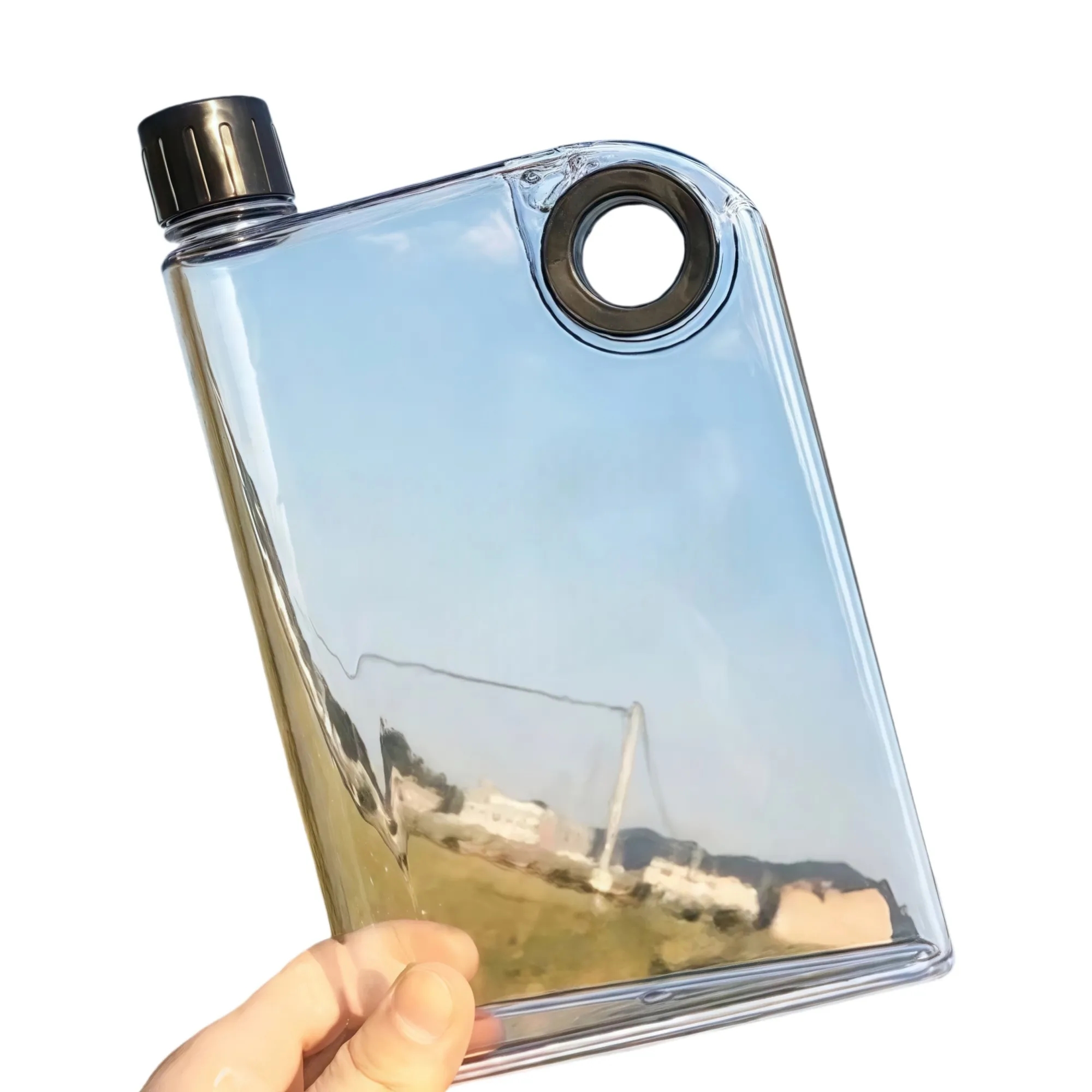 Slim Flat Transparent Water Bottle 27