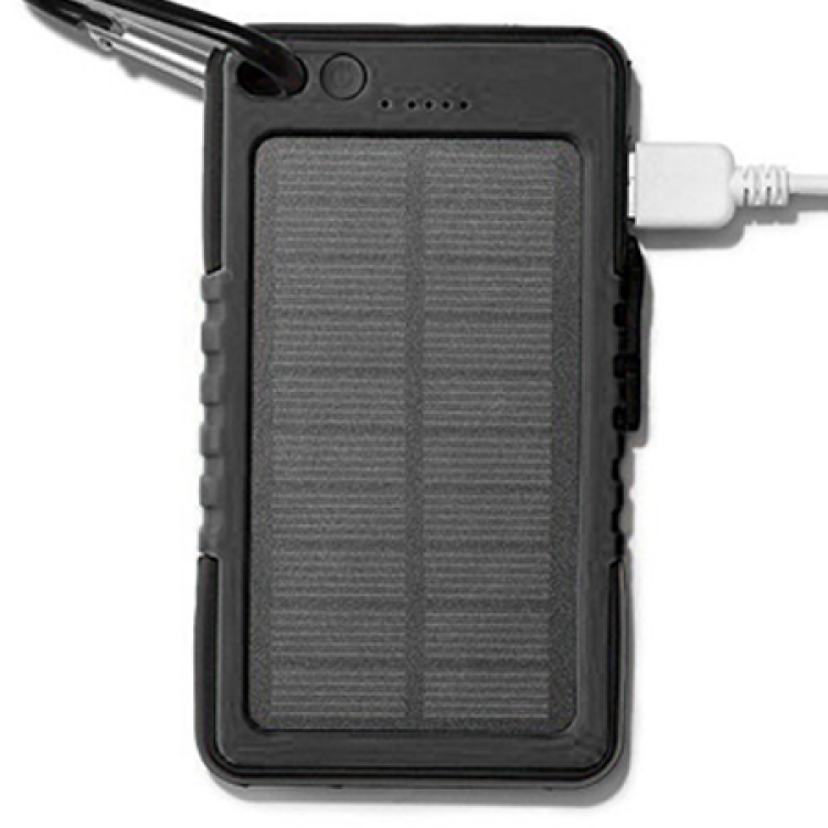 Solar Power Bank 6000mAh W/LED Flashlight 5