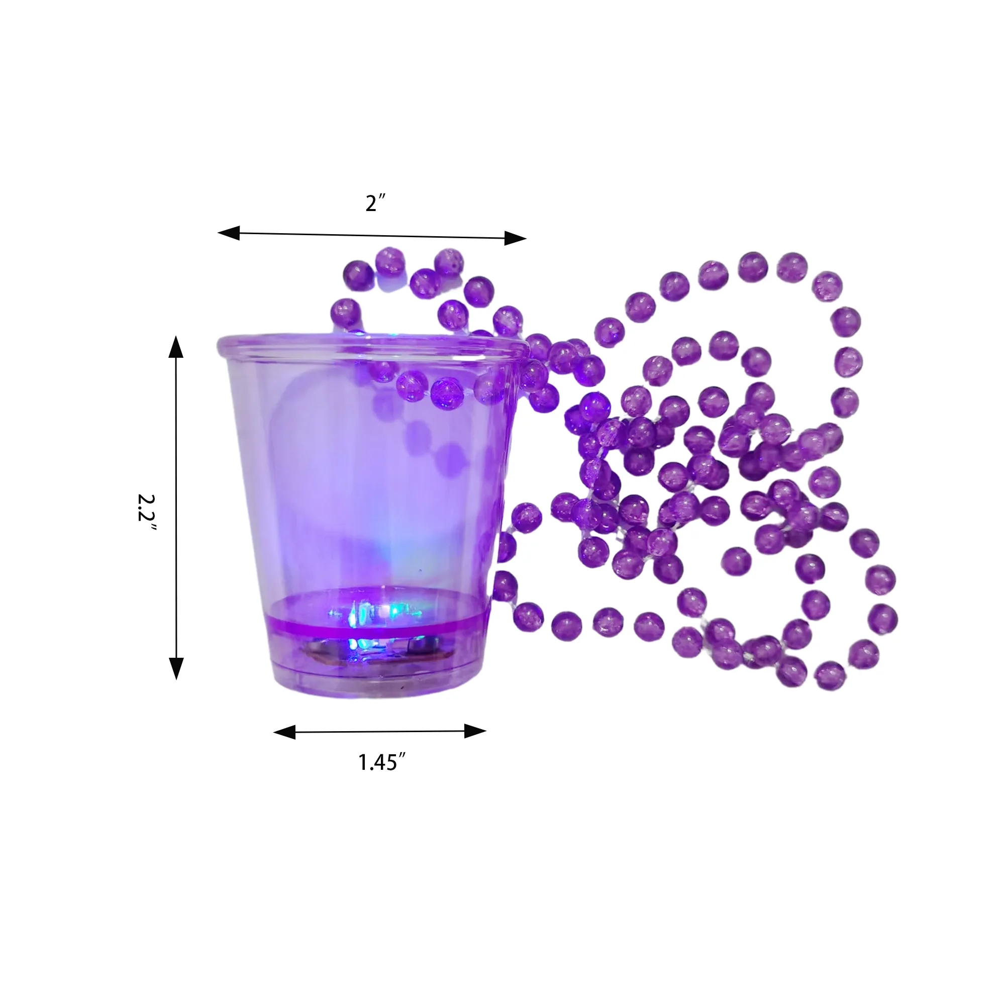 Led Lighting Clear Party Glass Necklace MOQ 50Pcs 4
