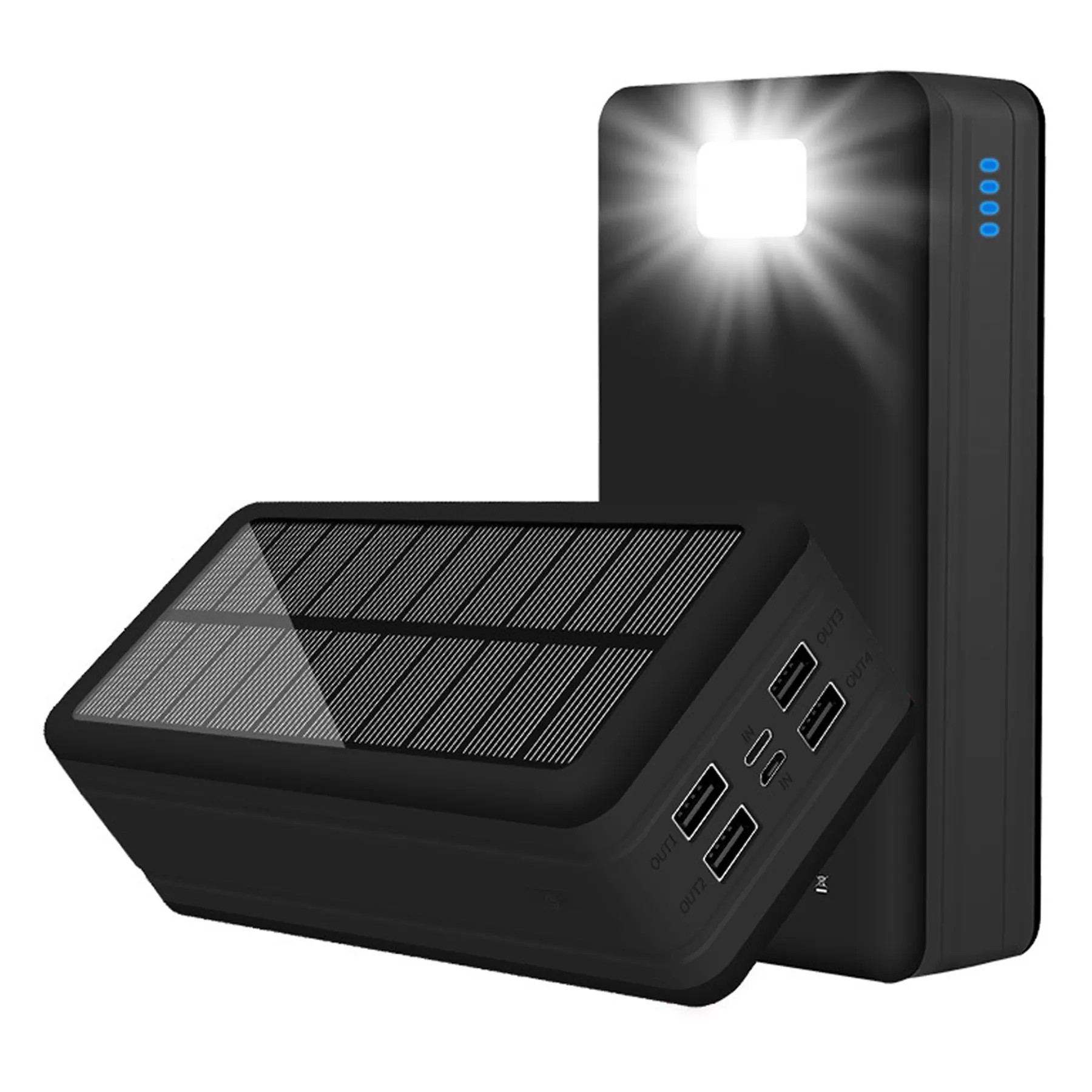 50000Mah Solar Power Bank Flashlight 2