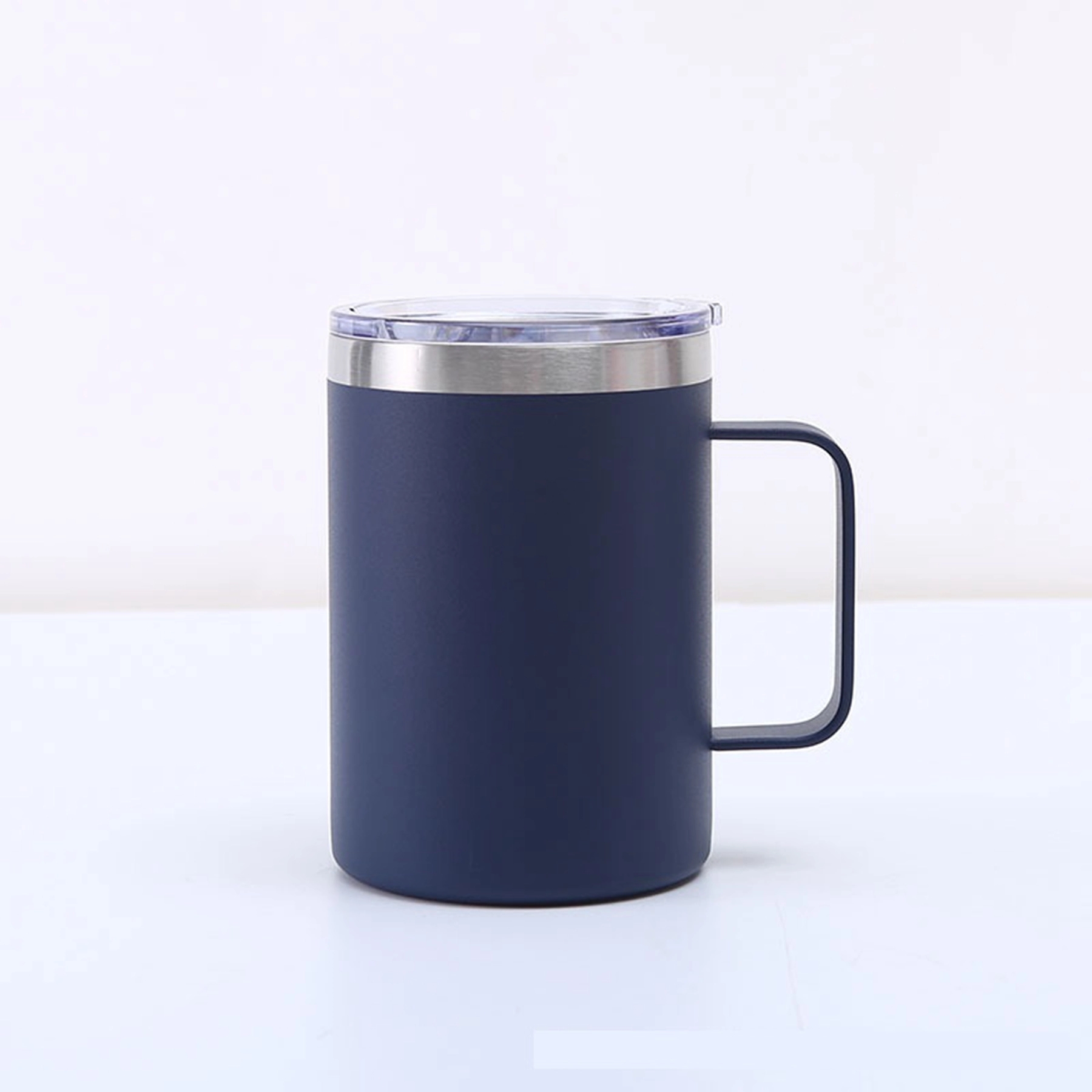 16 Oz. Vacuum Stainless Steel Coffee Mug with Handle & Lid 14