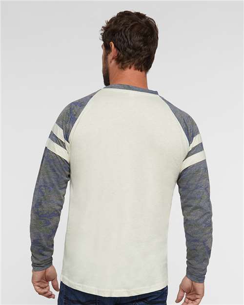 Unisex Fine Jersey Mash Up Long Sleeve Tee - 6934 44