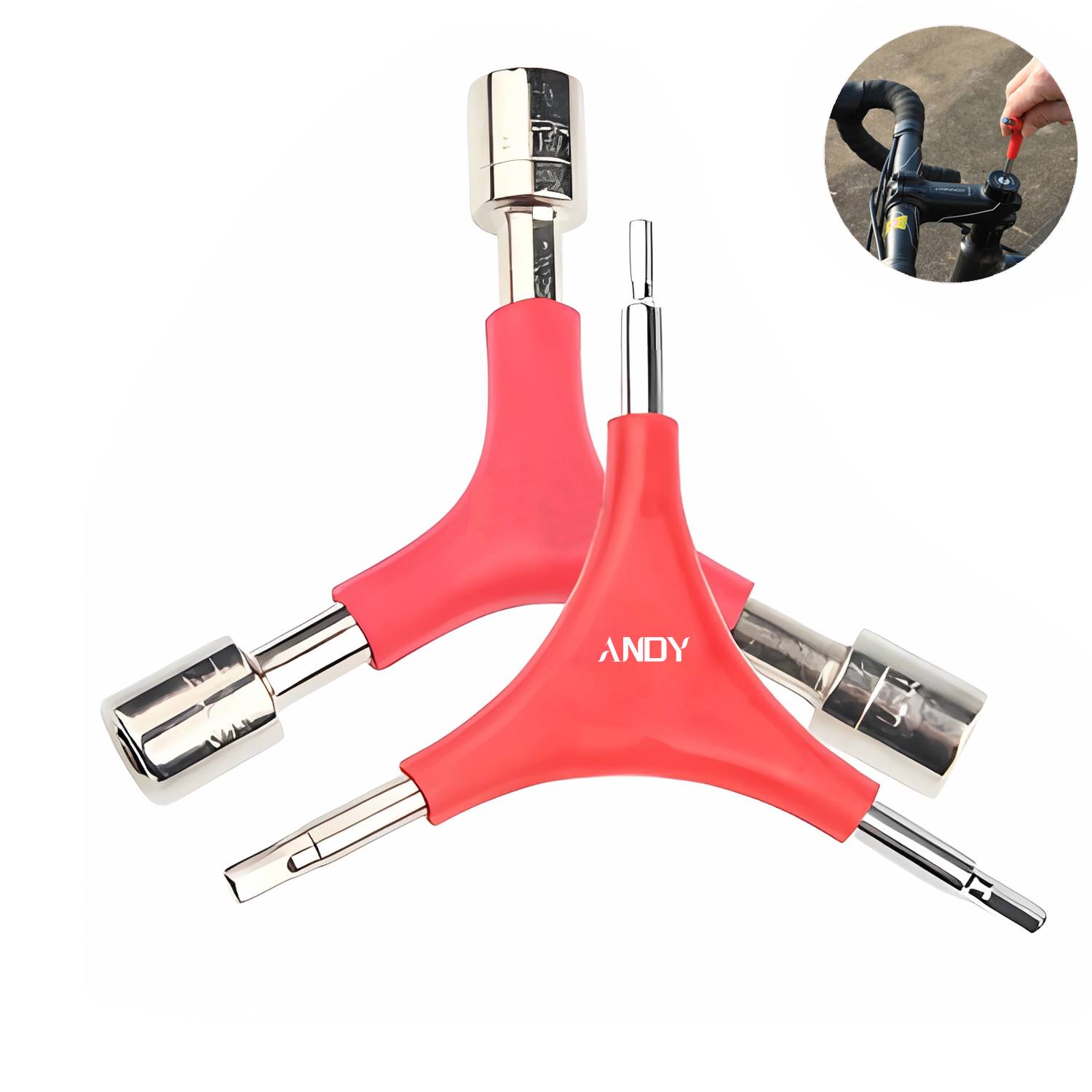 Bicycle Y-Shaped 3 Way Portable Wrench 2