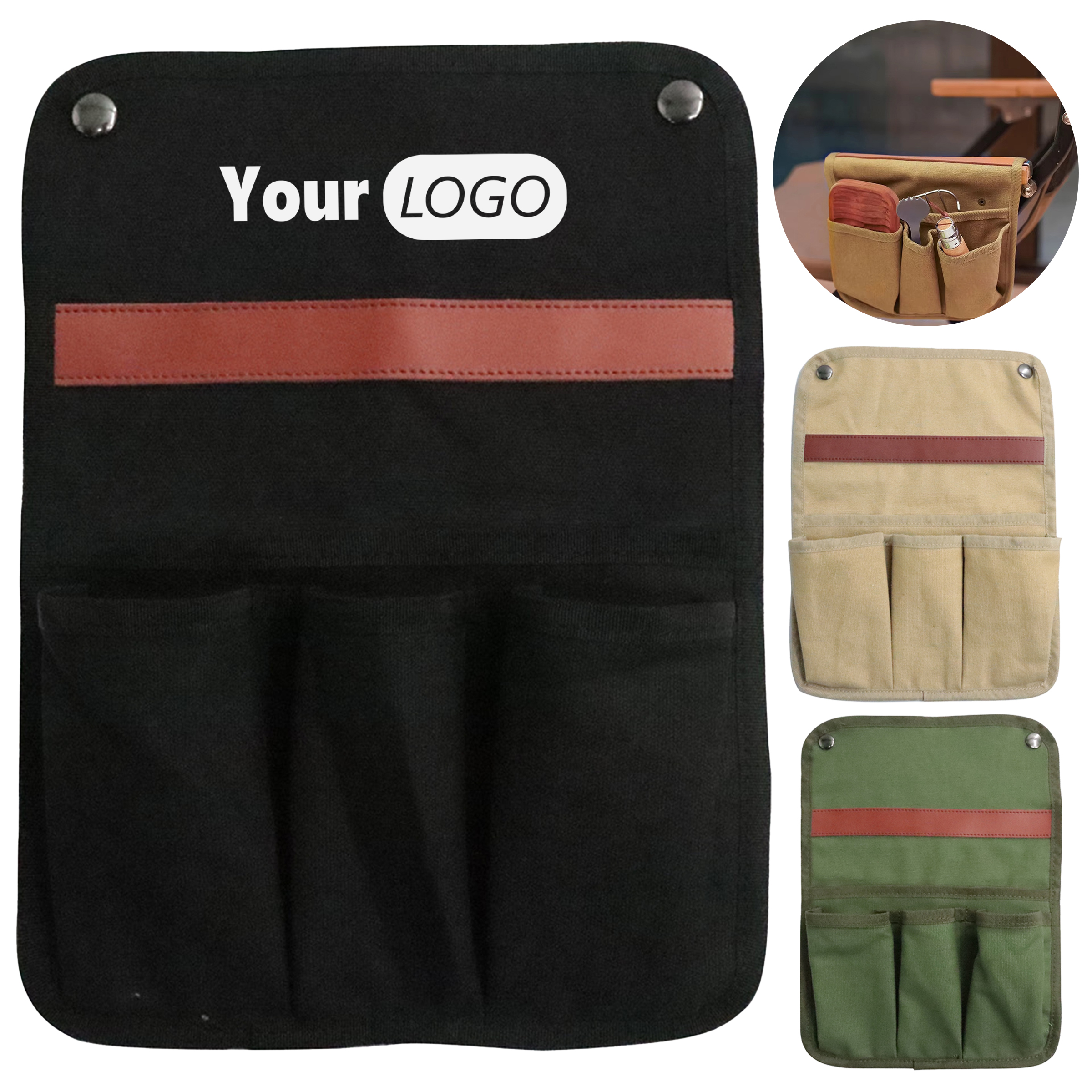 Canvas Multi Functional Chair Armrest Hanging Bag 3